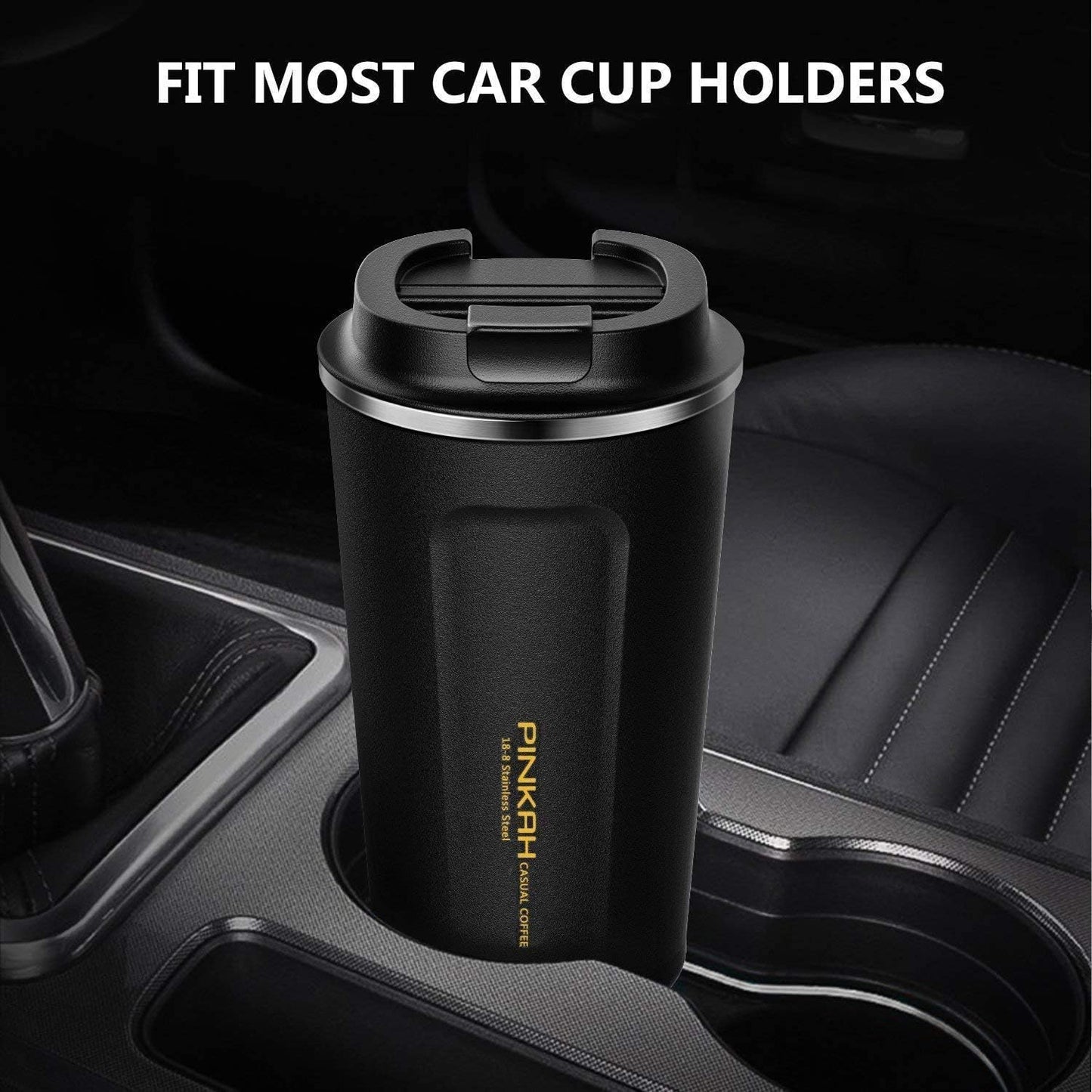 12OZ Vacuum Travel Mug for Ice Drinks/Hot Beverage, Double Walled Stainless Steel Insulated Coffee Tumbler Cup, Thermal Coffee Mug