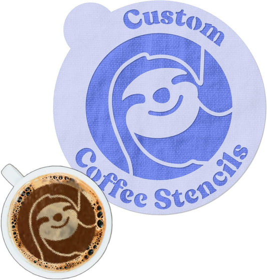 Stencil Stop Custom Coffee Stencil - Customizable for Business Logos, Faces, Images - 14 Mil Mylar Plastic (2.5 x 2.5 inches - 25 Pack)