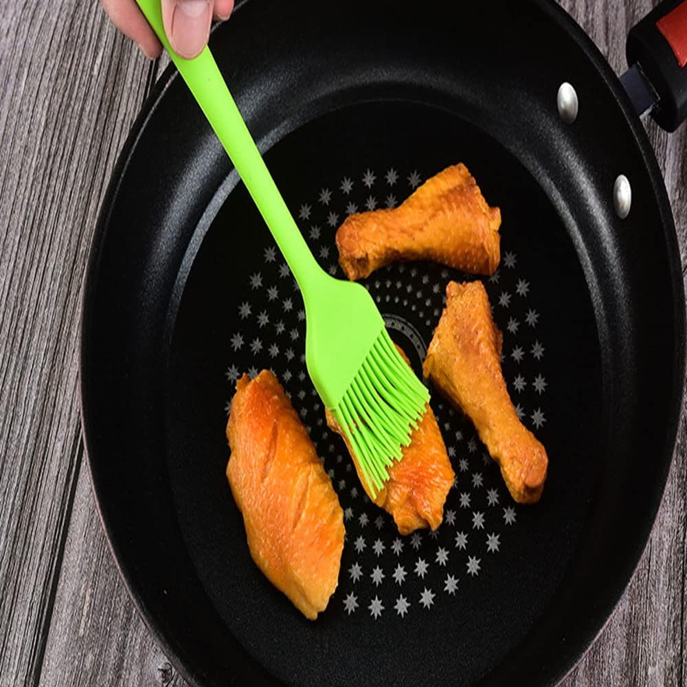 Silicone brush, Oil Brush for BBQ Kitchen Cooking Baking and Grilling (5 PCS,orange)