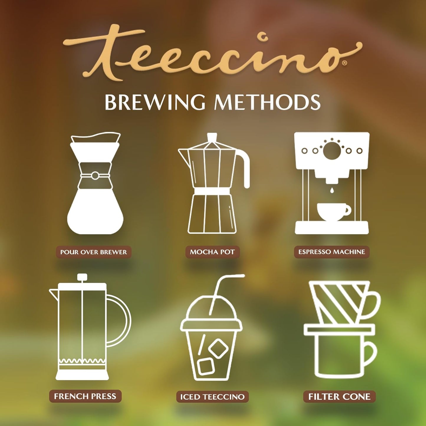 Teeccino French Roast Chicory Coffee Alternative - 11 Ounce - Ground Herbal Coffee That’s Prebiotic, Caffeine-Free & Acid Free, Dark Roast, (Pack of 3)