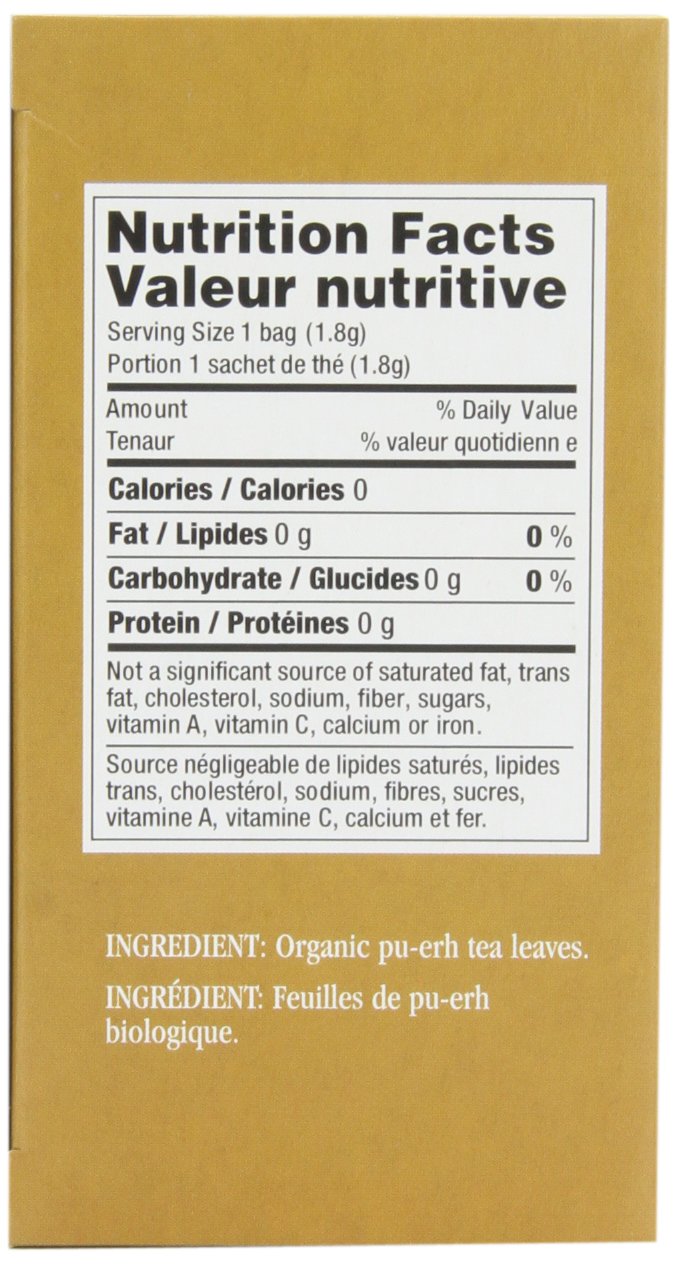 Imperial Organic Tea, Pu-Erh, 18 Tea Bags (Pack of 4)