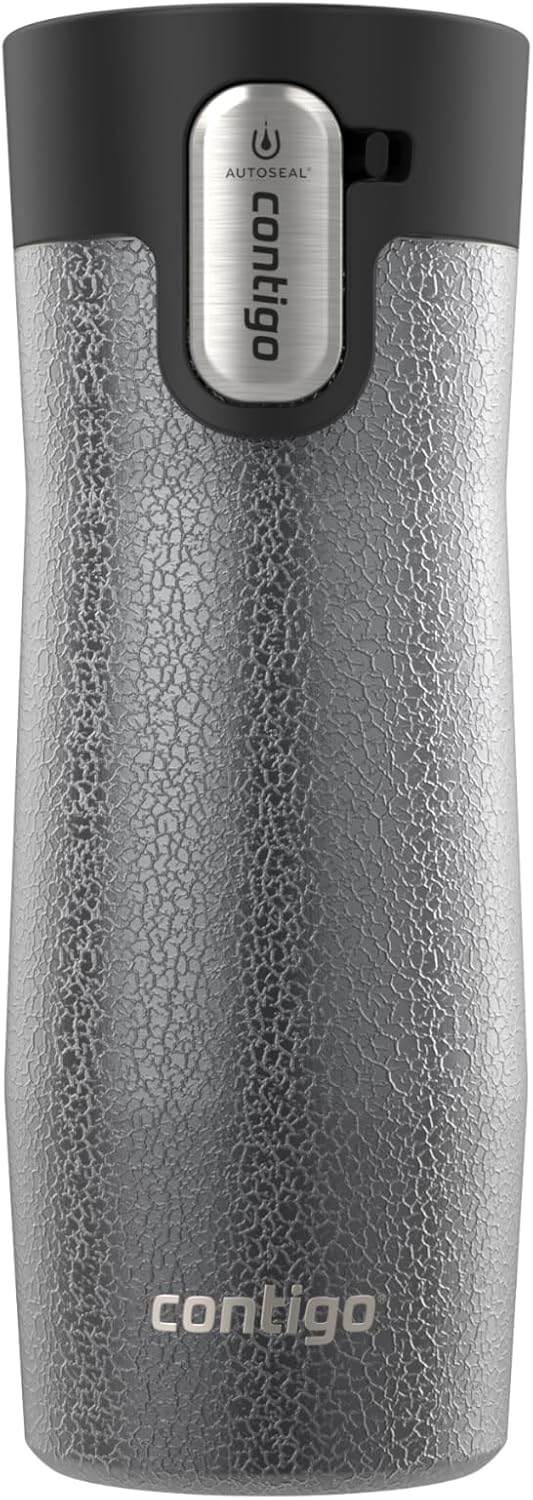 Contigo AUTOSEAL West Loop Vacuum-Insulated Stainless Steel Travel Mug with Easy-Clean Lid 16 oz Crystal Sake