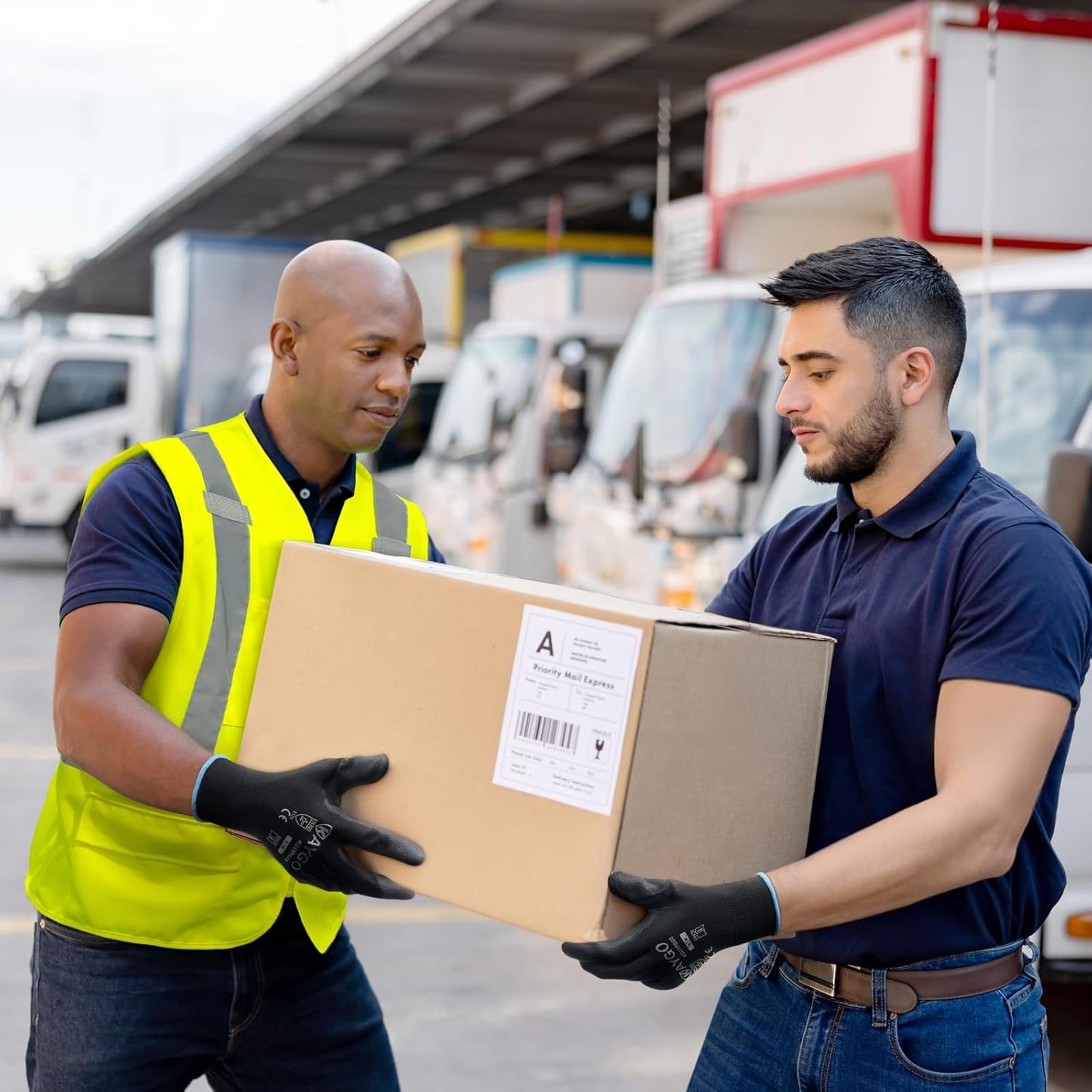 KAYGO Safety Work Gloves PU Coated,12 Pairs KG11PB Seamless Knit Glove for Men and Women, with Smooth Grip on Palm and Fingers, Ideal for General Duty Work (X-Large, Black)