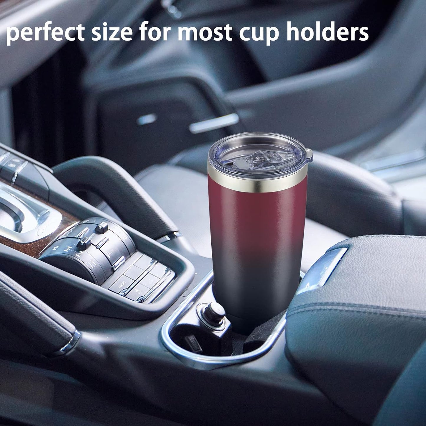 COMOOO 20oz Stainless Steel Tumbler Bulk with Lid and Straw Insulated Coffee Tumbler Cup Double Wall Vacuum Travel Mug for Cold Drinks and Hot Beverage (Mystery Moon,12 Pack)