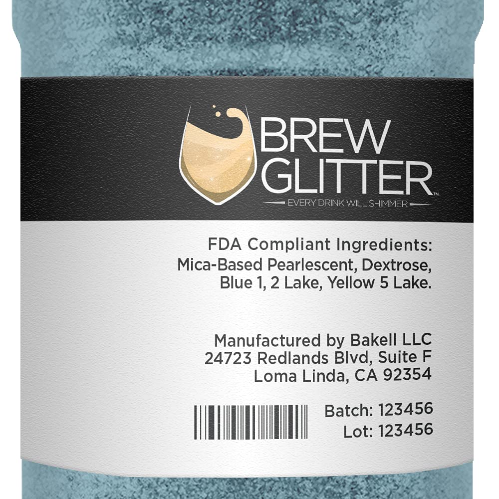 Teal BREW GLITTER Edible Glitter For Drinks, Cocktails, Beer, Garnish Glitter & Beverages | KOSHER & HALAL Certified | 100% Edible & Food Grade | Vegan, Gluten, Nut Free (45g Shaker, Teal)