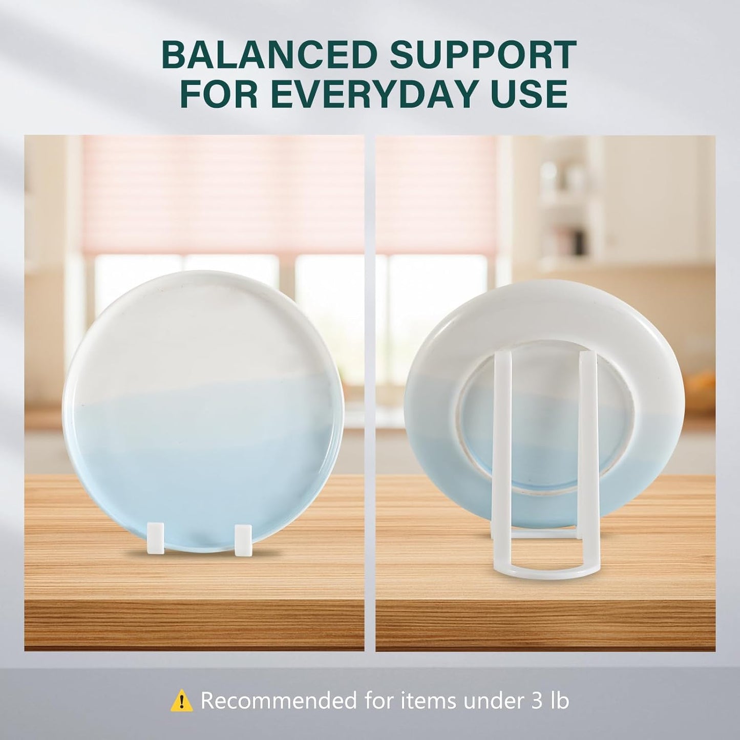 Plate Stands for Display - Plastic Easel Stand Plate Holder Display Stand Picture Frame Stand for Pictures | Photo|Decorative Plate |Dish | Tabletop Art - 6 inch-White