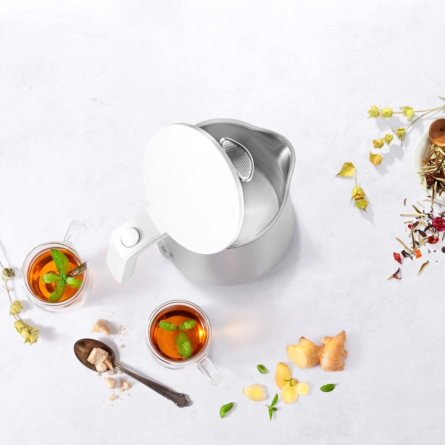 ZWILLING Enfinigy Cool Touch 1-Liter Electric Kettle, Cordless Tea Kettle & Hot Water - Silver