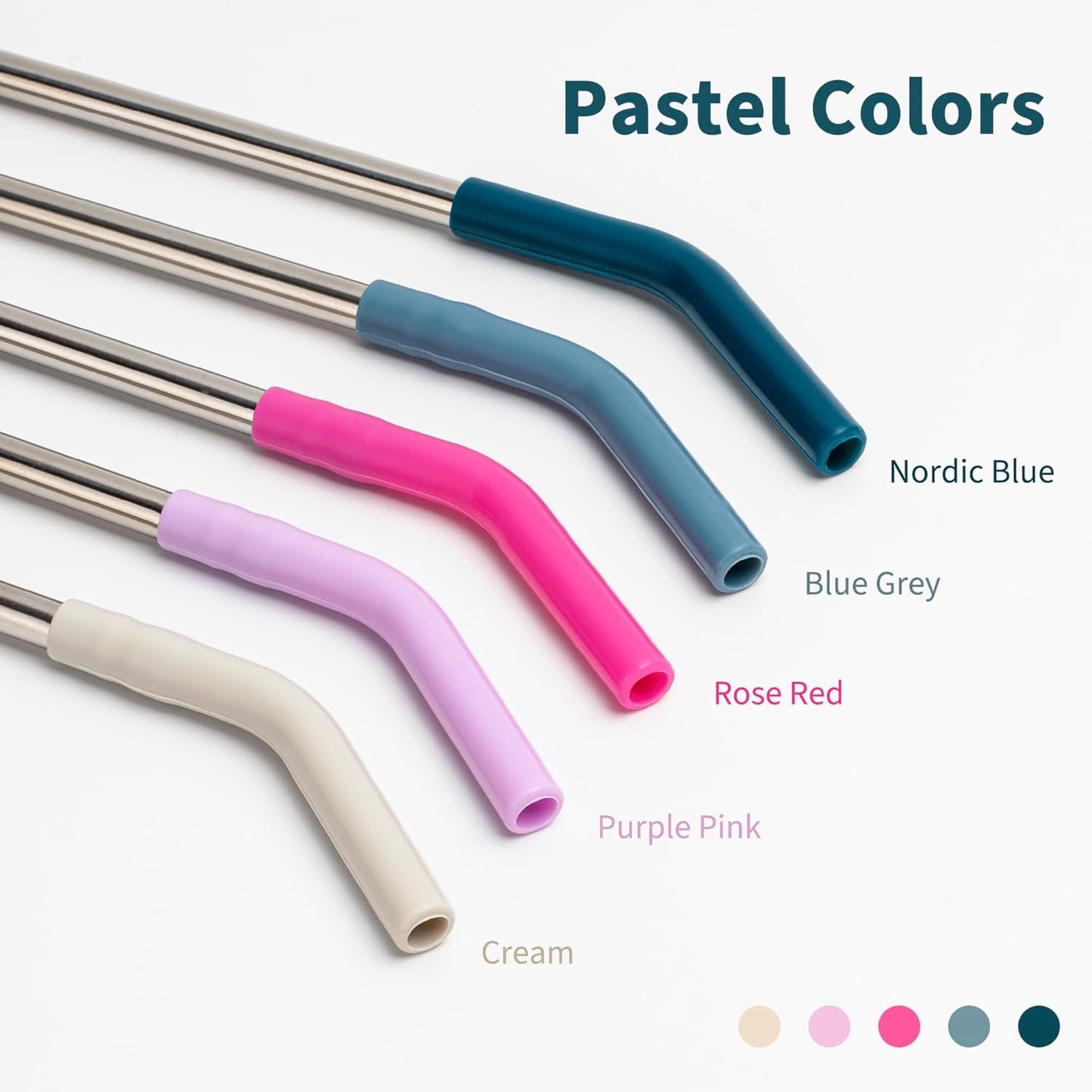 30 oz Straw for YETI Tumbler, Metal Straight Straws Reusable with Silicone Tip for Simple Modern 24 oz Tumbler and 32oz Glass Tumbler, Cleaning Brush, 1 Portable Bag