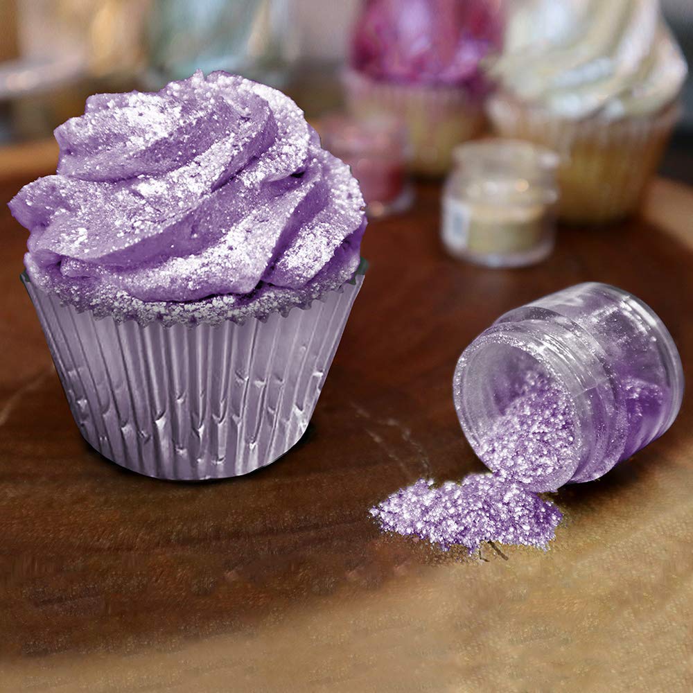 Pollipop Purple BAKELL Edible Glitter, 45 Grams | TINKER DUST Edible Glitter | KOSHER Certified | 100% Edible Glitter | Cakes, Cupcakes, Cake Pops, Drinks, Dessert Vegan Glitter & Dusts (45g Shaker, Pollipop Purple)