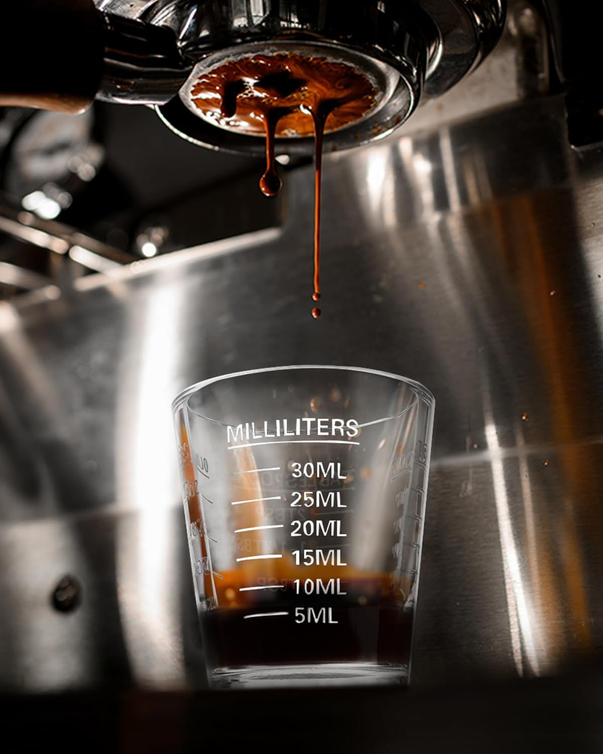 Shot Glasses Measuring Cup Set 2PACK Espresso Shot Glasses Liquid Heavy Glass 26-Incremental Measurement 1 OZ, 2 TBS, 6 TSP, 30 ML Kitchen Tools (Black)