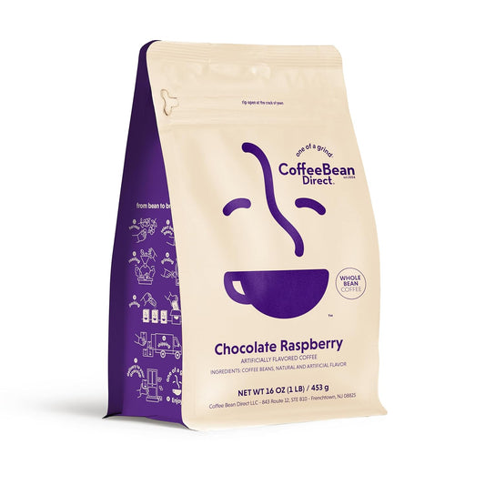 Coffee Bean Direct Chocolate Raspberry Flavored, Whole Bean Coffee, 1 Pound Bag (Pack of 1)