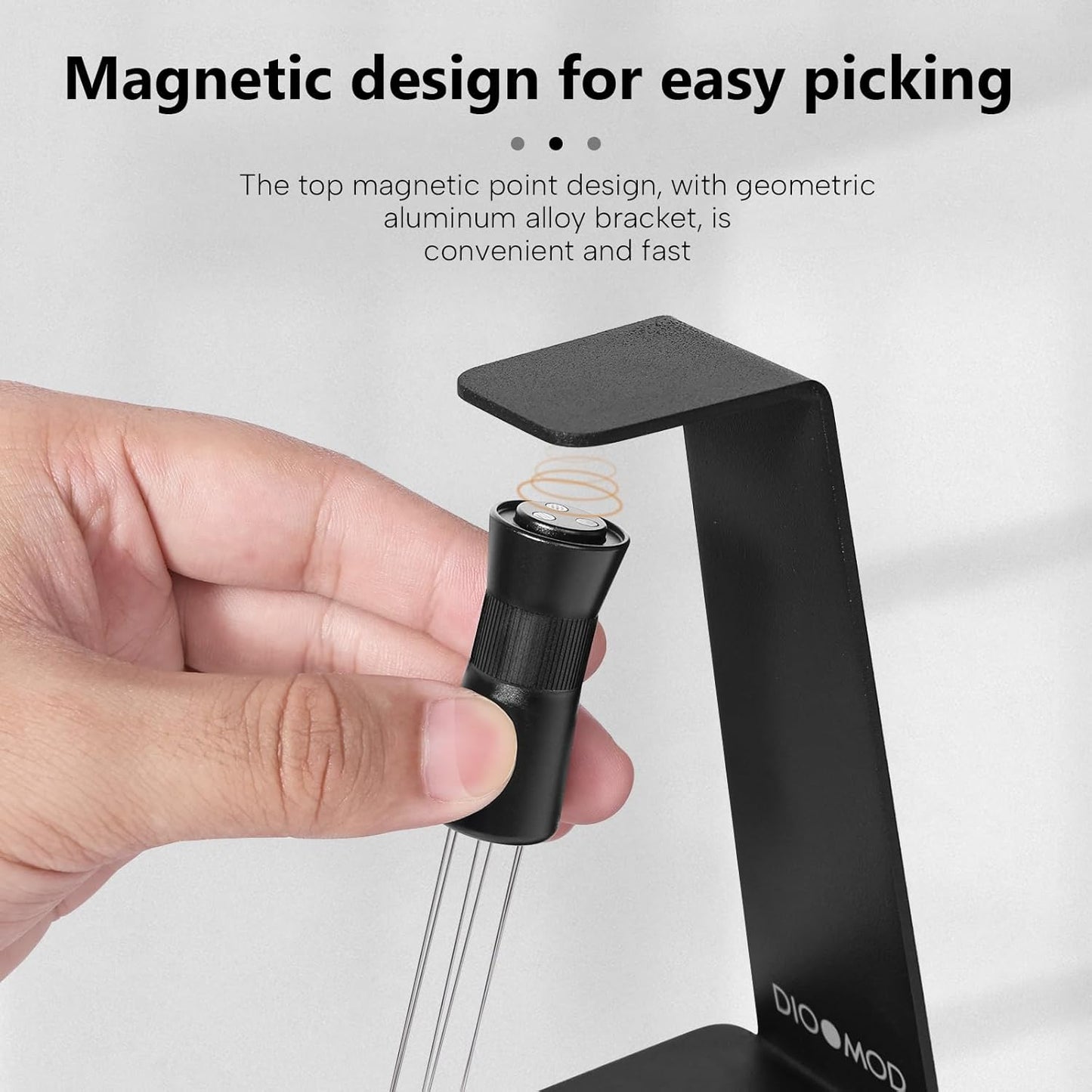 WDT Tool Espresso Distribution Kit with Magnetic Stand, 6 x 0.4mm Ultra-Fine 304 Stainless Steel Needles, Espresso Distribution Tool,Essential WDT Tool Accessory for Coffee Lovers & Home Brewers
