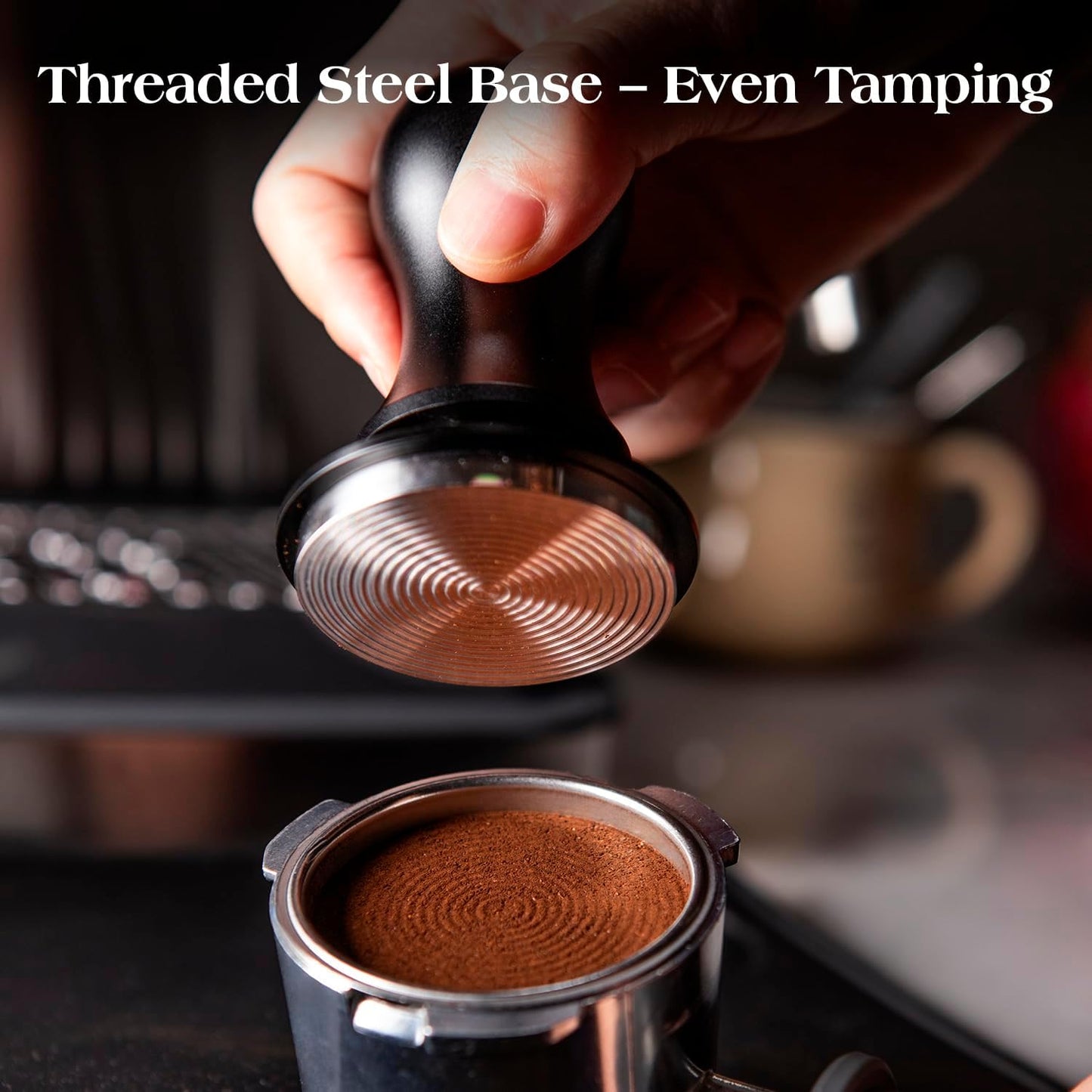 7 PCS Espresso Accessories Kit: 53.3mm Espresso Tamper, Coffee Distributor, Puck Screen, Dosing Funnel and WDT Tool Espresso Machine Accessories, Barista Tools for 54mm Portafilters
