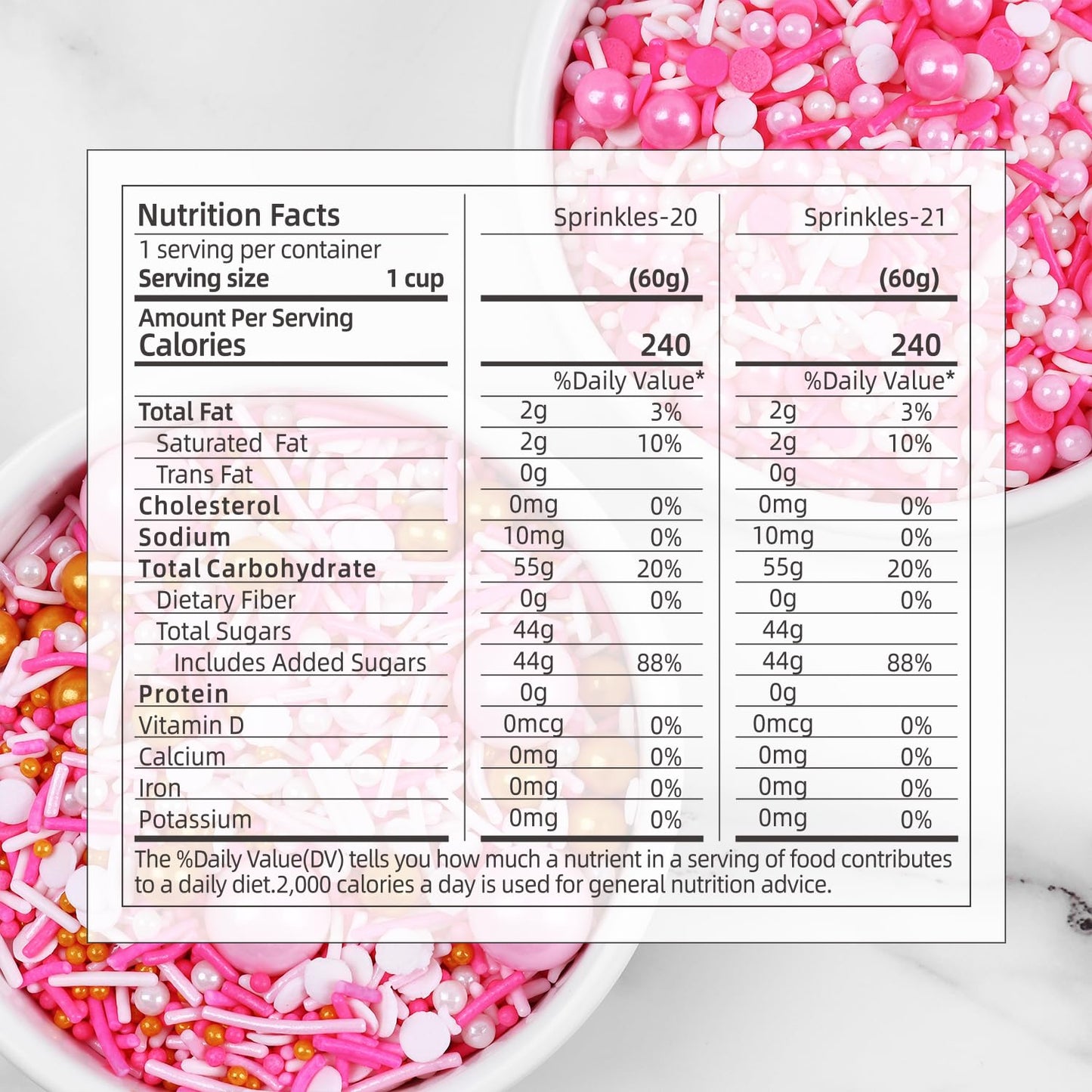 Edible Pink Sprinkle, Valentines Sprinkles Dessert Decorating, Confetti Sprinkle, Pearl Sprinkle, Pink Jimmies Sprinkle for Cake, Cupcake, Chocolate, Macaron, Waffle and Ice Cream(120g/4.23oz)