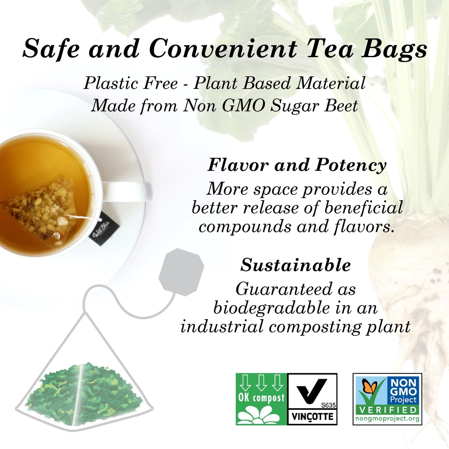 Wild Bliss Organic Burdock Root Tea - Caffeine Free Herbal Detox Support - Pharmacopoeia Quality - 75 Plant Based Tea Bags