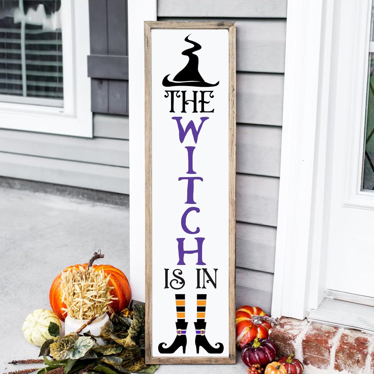 Halloween Stencils for Porch Sign Large Skeleton Boo Stencils Witch Ghost Drawing Templates for Porch Wood Sign Decor