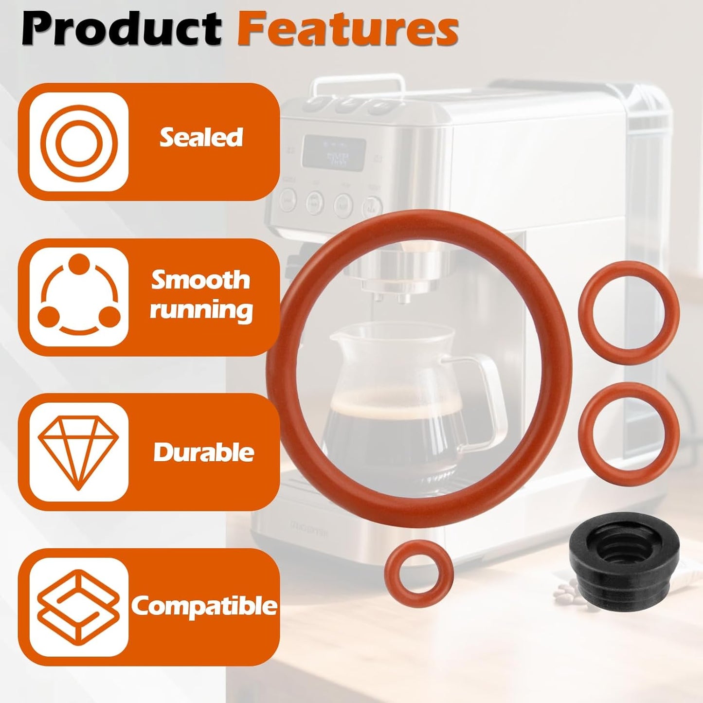 Gasket Seal Set, Compatible with Saeco Philips and Gaggia Coffee Machines,for The Water Tank, Brew Unit and Boiler Outlet