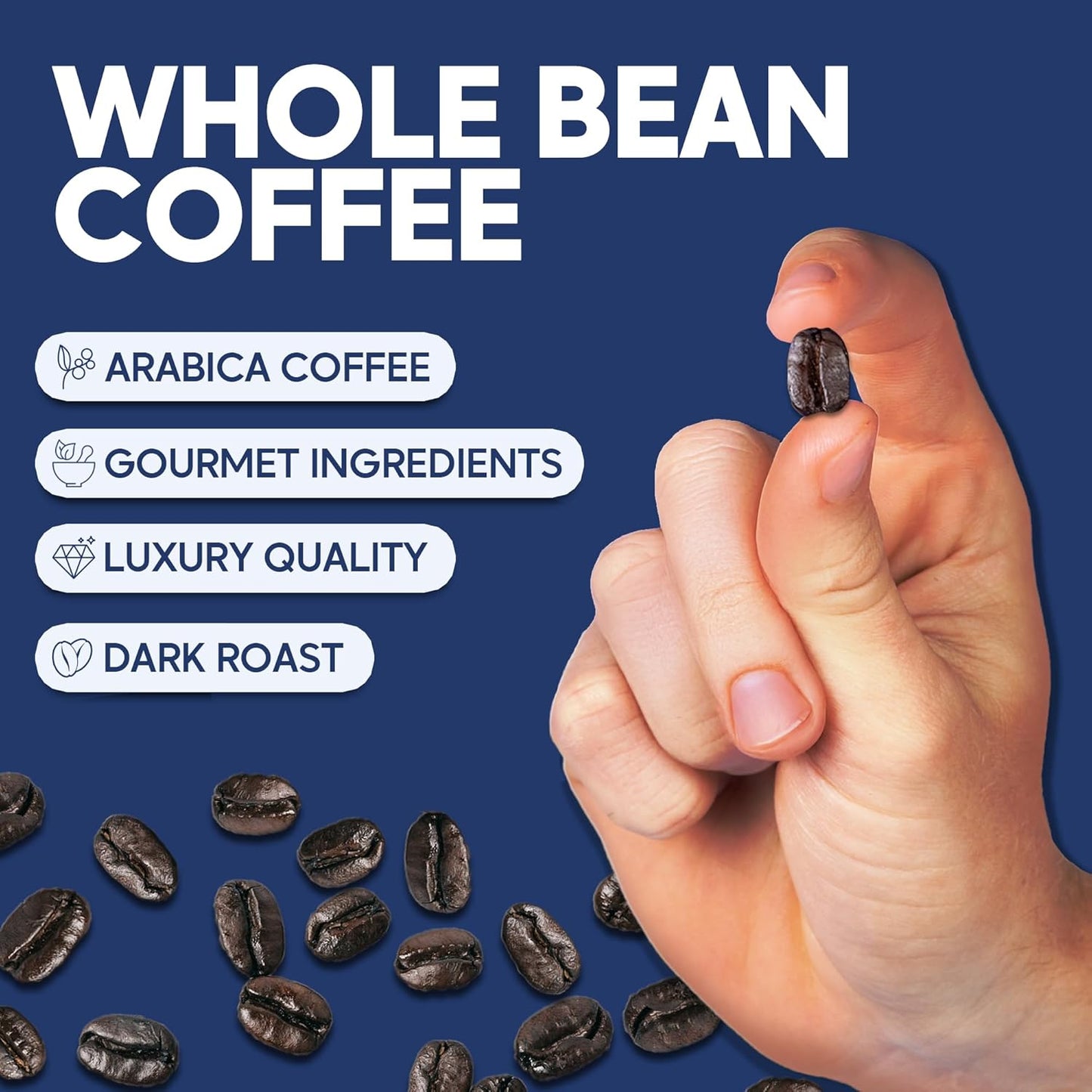 Sarasota Coffee Whole Bean Espresso | Dark Roast Gourmet Coffee Beans | Low Acid, Mold Free, Specialty Grade Bulk Beans | 5lb (80 oz)
