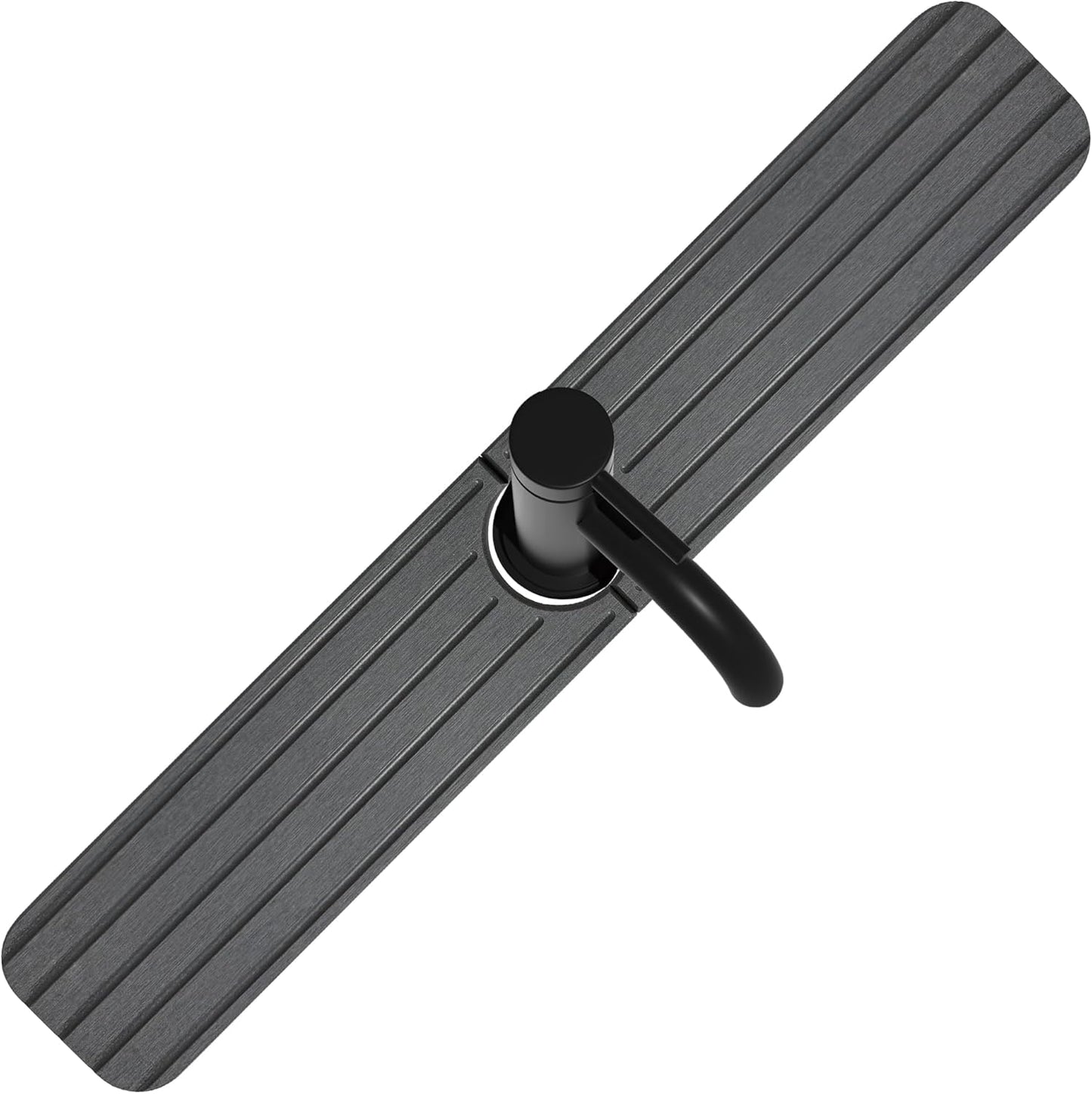 ZumenDa 23.6inch x 4inch Kitchen Sink Faucet Mat, Water Absorbing Stone Faucet Splash Guard for Bathroom Counter, Quick Drying Diatomite Tray for Kitchen Sink, Dark Gray