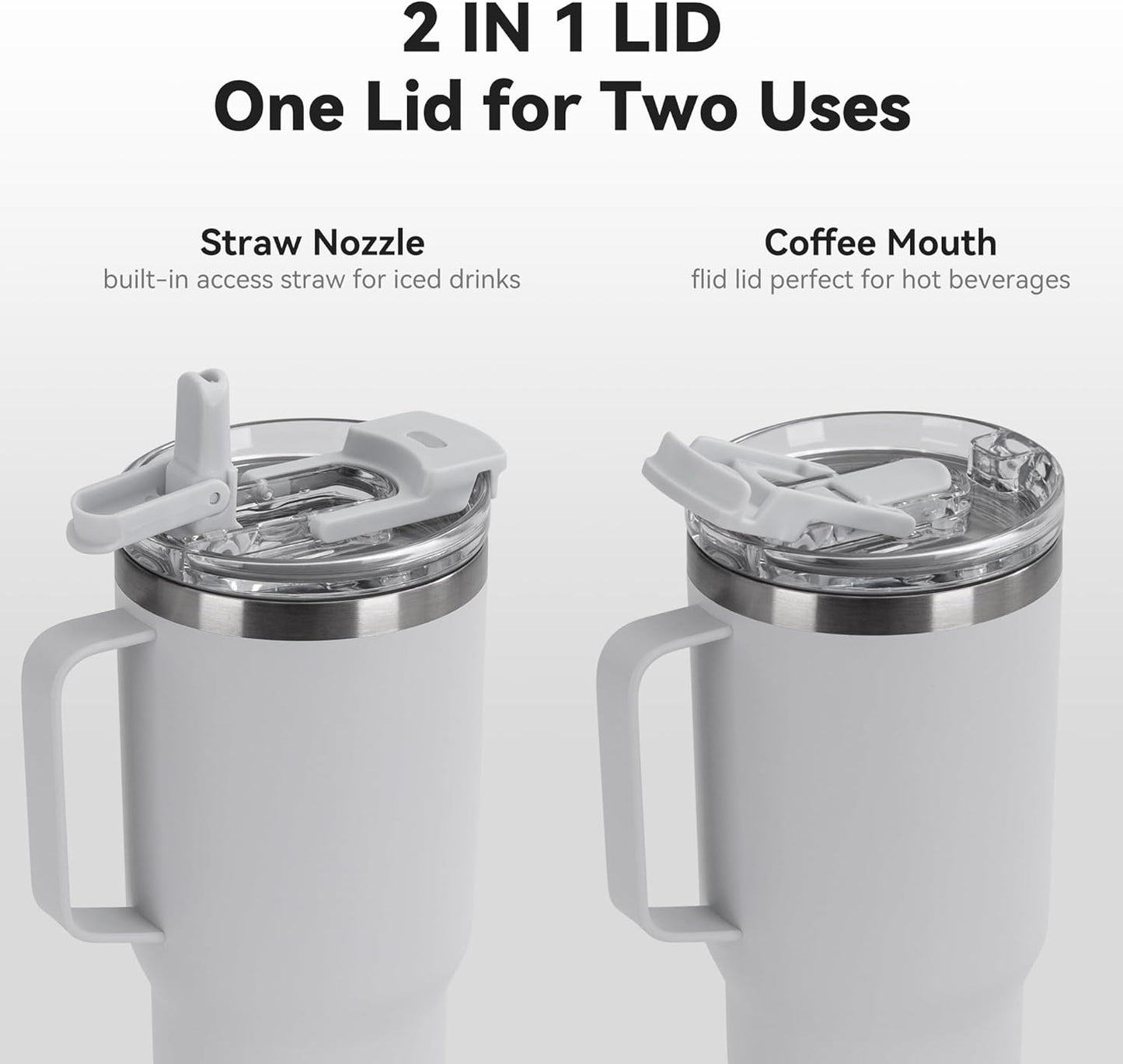 HASLE OUTFITTERS 30oz Tumbler Bulk with Handle, Insulated Travel Coffee Mug Set with Handle Leak-Proof Double Wall Stainless Steel Vacuum Tumblers Pack Metal Cup for Hot and Cold Drink