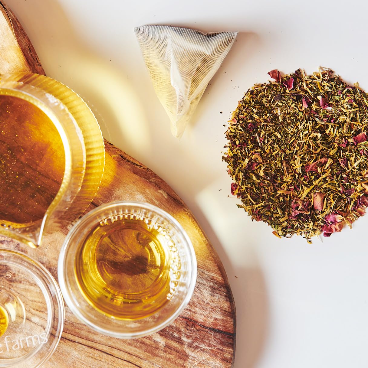 Grace Farms Organic SPEARMINT ROSE Herbal Tea (16 Pyramid Sachets) | Naturally Sweet, Stress Relieving and Caffeine Free | Organic, Fair Trade and Kosher Certified | Delicious Iced Tea | Gives Back 100% of Profits