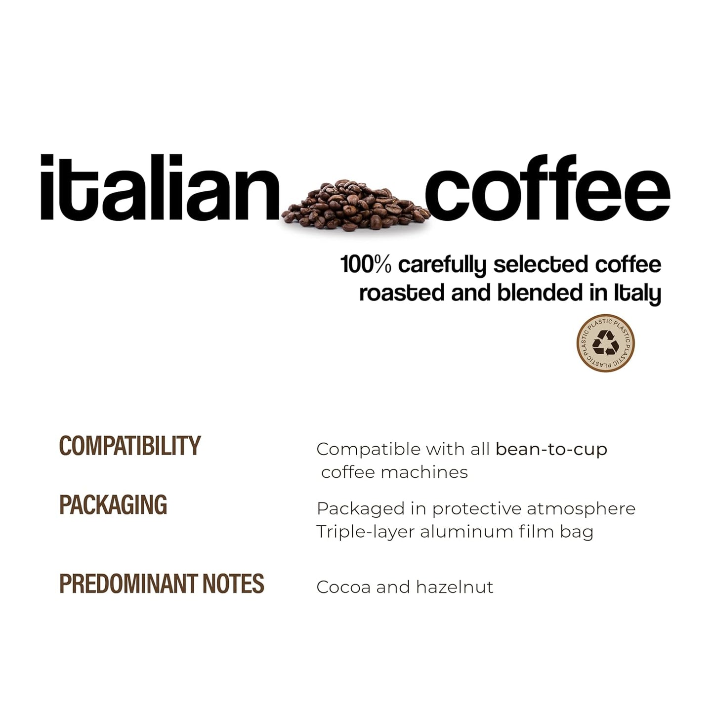 Dongiò Caffè Roma Blend - Whole Bean Coffee, Medium-Dark Espresso Roast, Premium Coffee Quality, 2.2 Pounds (35.2 Oz - Pack of 1), Vigorous, Creamy, Dense, and Persistent Blend