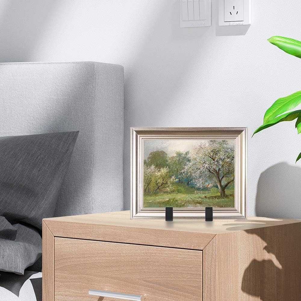 Plate Stands for Display - Plastic Easel Stand Plate Holder Display Stand Picture Frame Stand for Pictures | Photo|Decorative Plate |Dish | Tabletop Art - 3 inch-Black