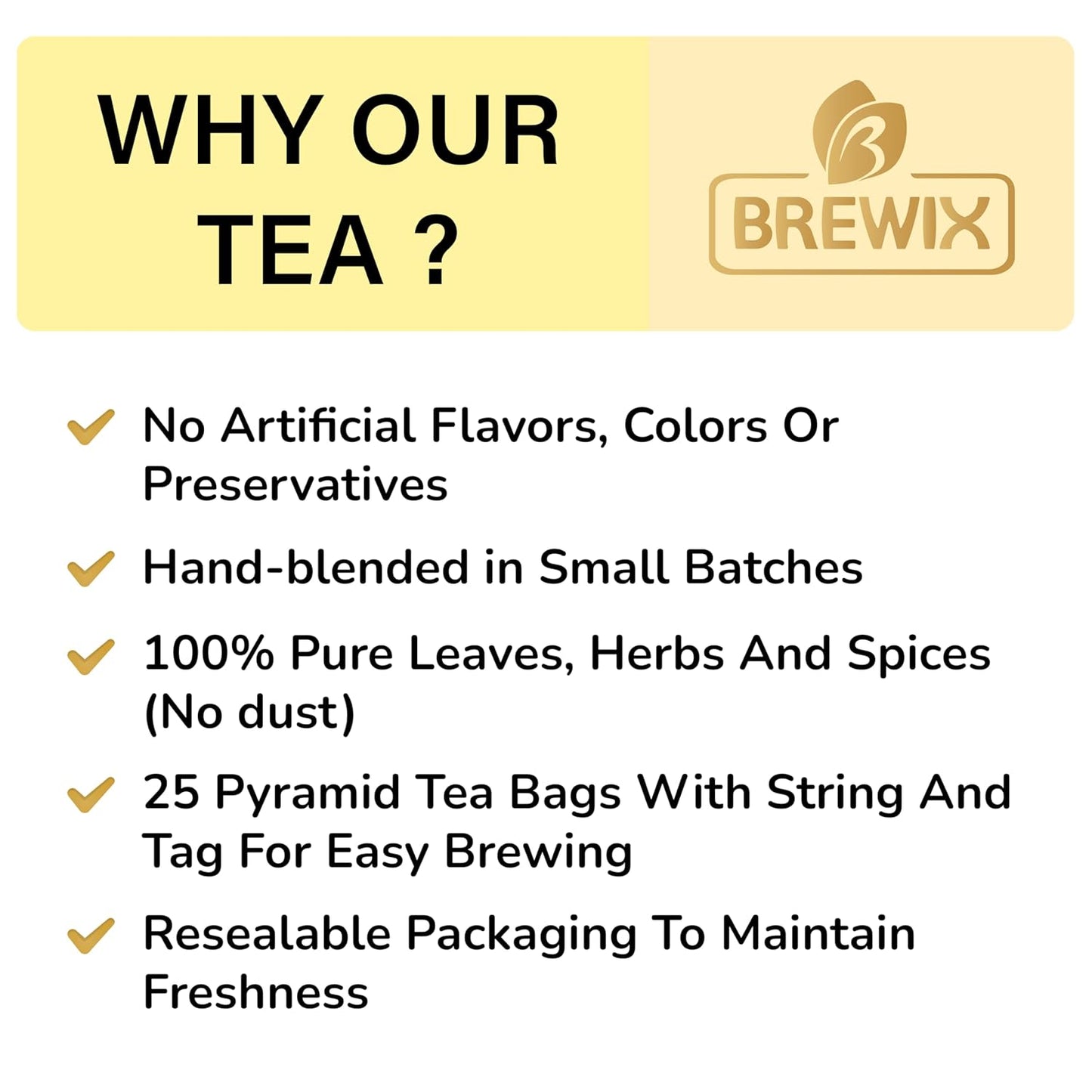BREWIX, Dandelion Root Detox Tea (25 Pyramid Tea Bags) Caffeine-Free Herbal Blend with Ginger, Tulsi & Turmeric | Supports Liver Health & Gentle Cleanse | Natural & Refreshing | Direct from Source
