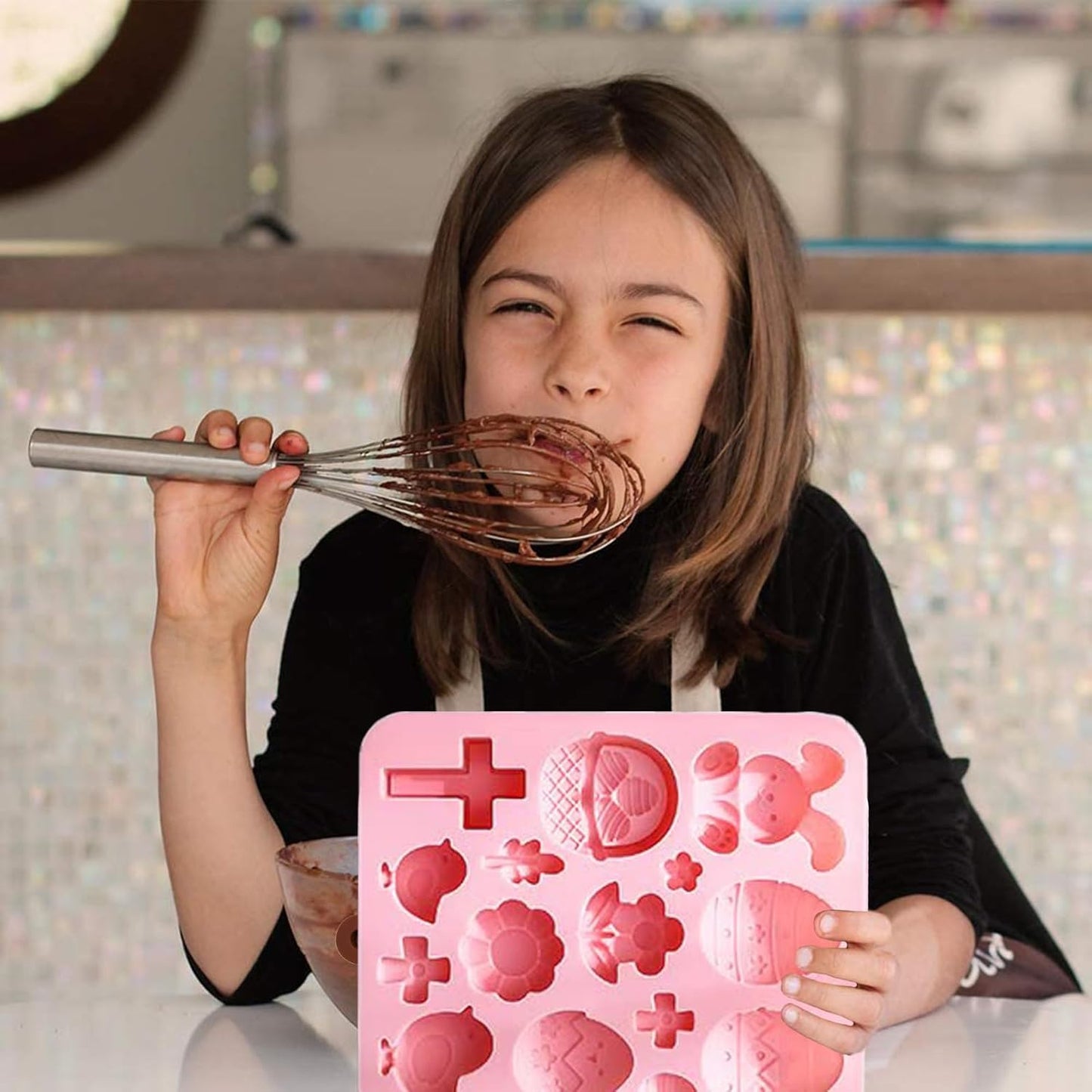 Easter Bunny Egg Chocolate Mold Set - 15-Cavity Silicone Baking Molds with Rabbit & Egg Designs, Food-Grade for Easter Cakes, Spring Party Treats & DIY Crafts - 2 Pack