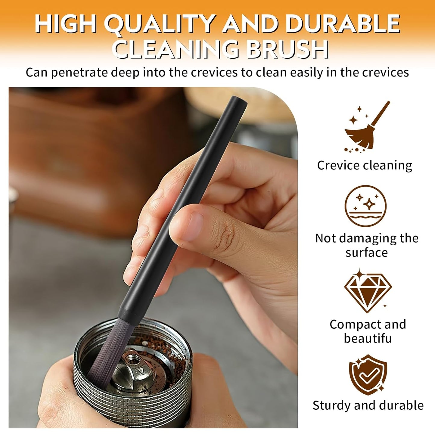 10 Pack Felt Washer Replacement & Espresso Grinders Cleaning Brush for Breville Espresso Machines Grinders BES870/ BES878/ BES880/ BES860/ BES840/ BES990/ BES980/ BCG820