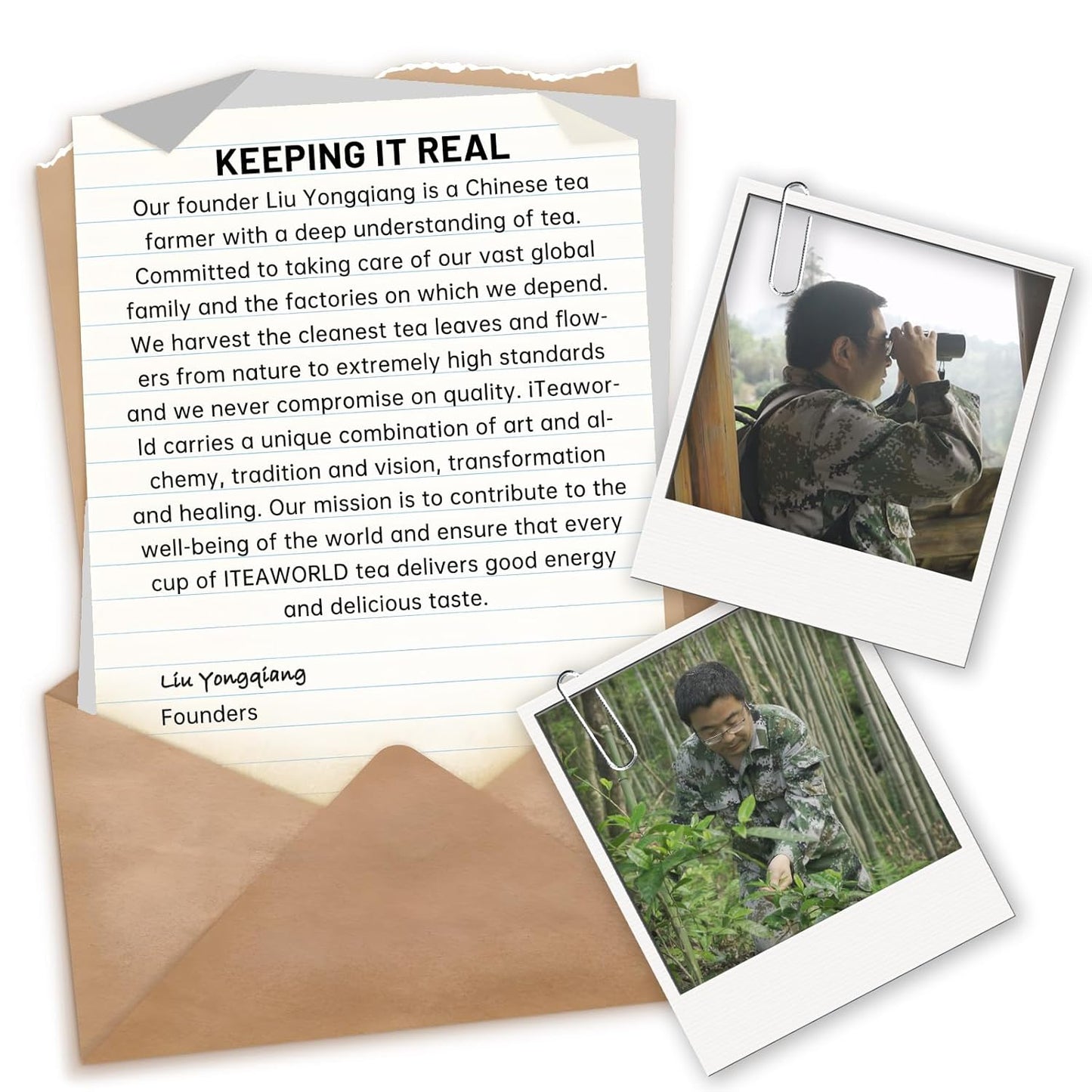 iTeaworld New Chinese Oolong Tea Sampler - 4 Flavors loose leaf Oolong tea Bag Sampler - Chinese Tea With Mediumly Caffeinated, High Mountain Tea, No Sweetener for Health Come with 20 Tea Bags, 3.5oz