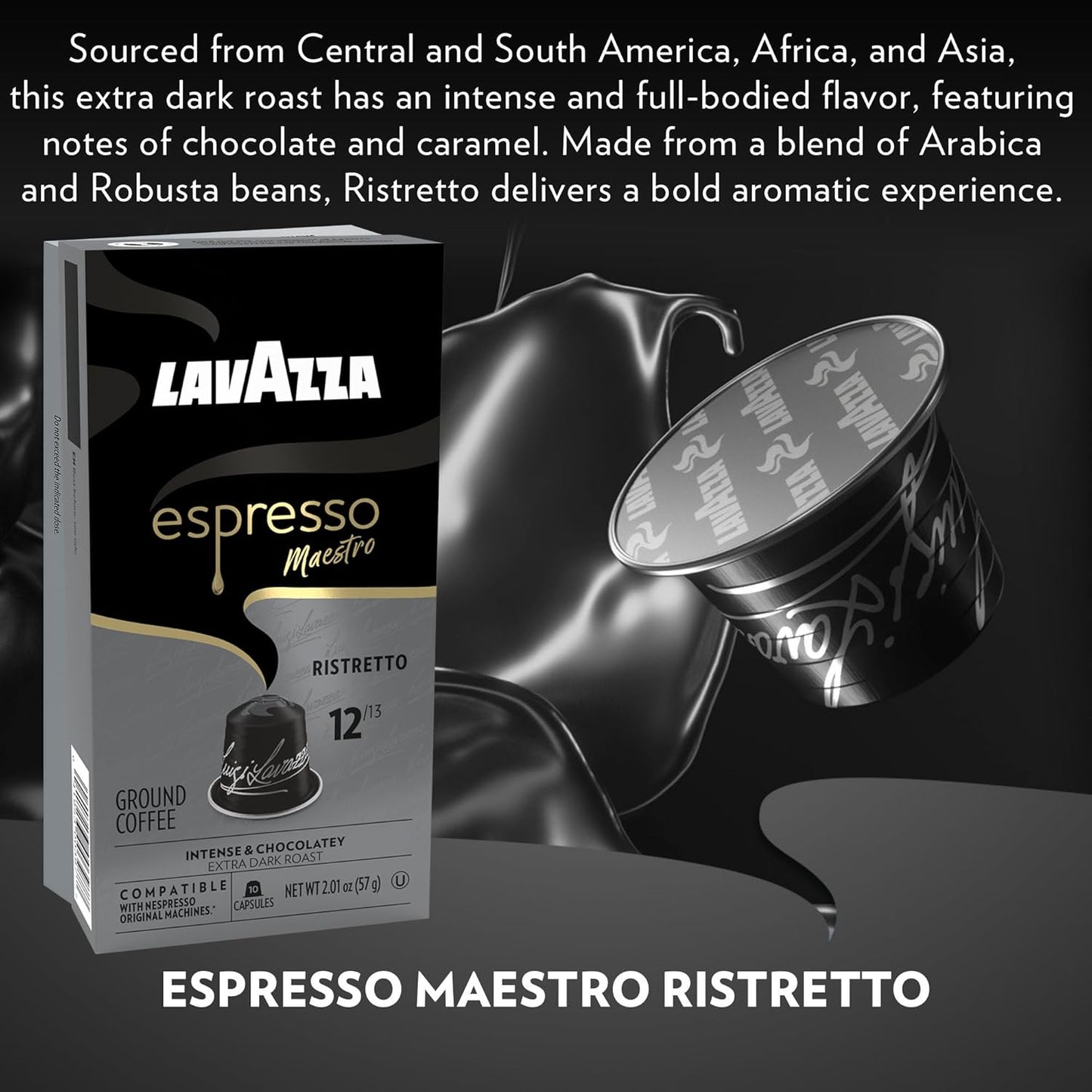 Lavazza Espresso Variety Pack of Aluminum Capsules Compatible with Nespresso* Original Machines, Contains Light, Medium, and Dark Espresso Roast (60 Capsules)