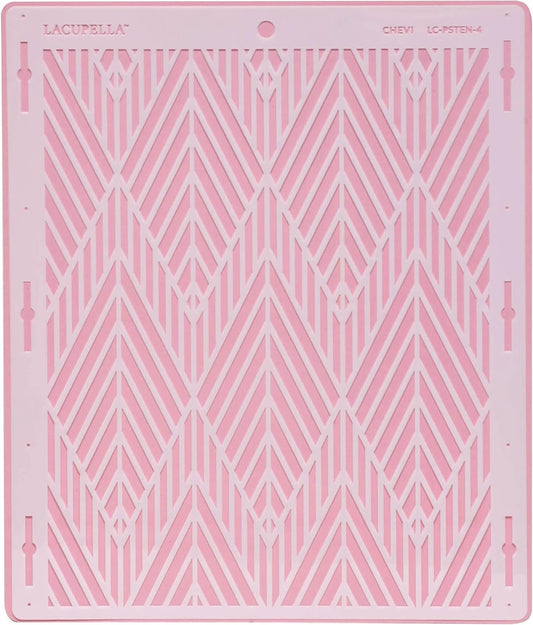 Cake Baking Stencil - Seamless Delicate Pattern for Decorating Tall Double Barrel Cake to Use with Buttercream, Royal Icing, Ganache, Paint, Airbrush (CHEVI)