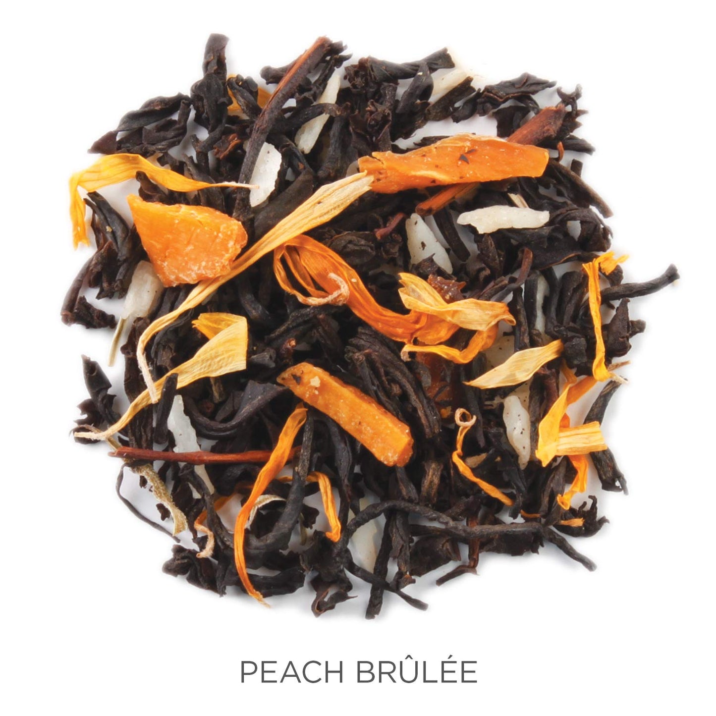 Tea Forte Peach Brulee Premium Organic Loose Leaf Caffeinated Black Tea Blend Canister, Makes 35-50 Cups