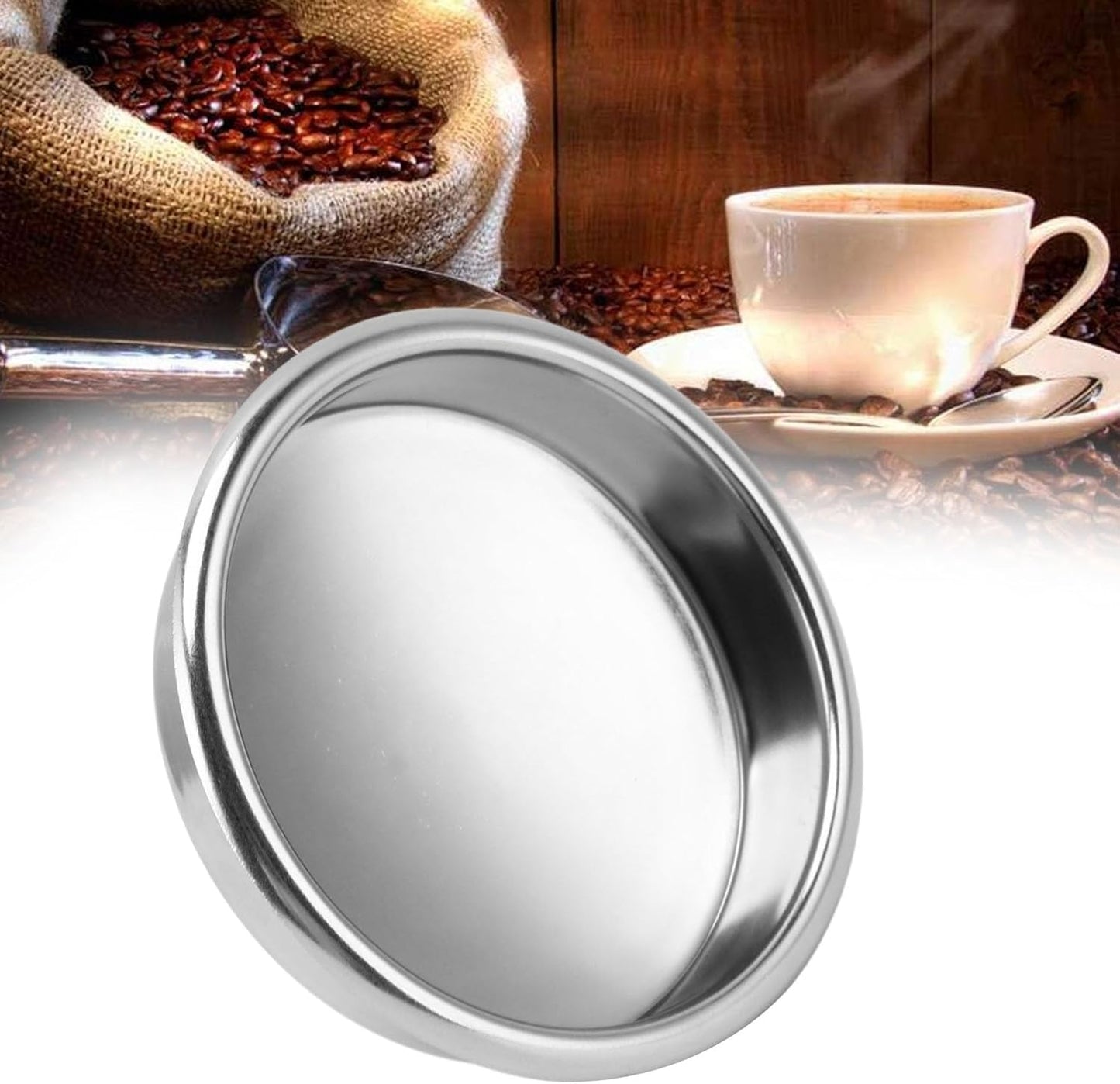 58 mm Blind Filter, Stainless Steel Backflush Inser, Back Flush Blind Filter Basket for Gaggia Classic and Espresso Machines Espresso Cleaning Disc