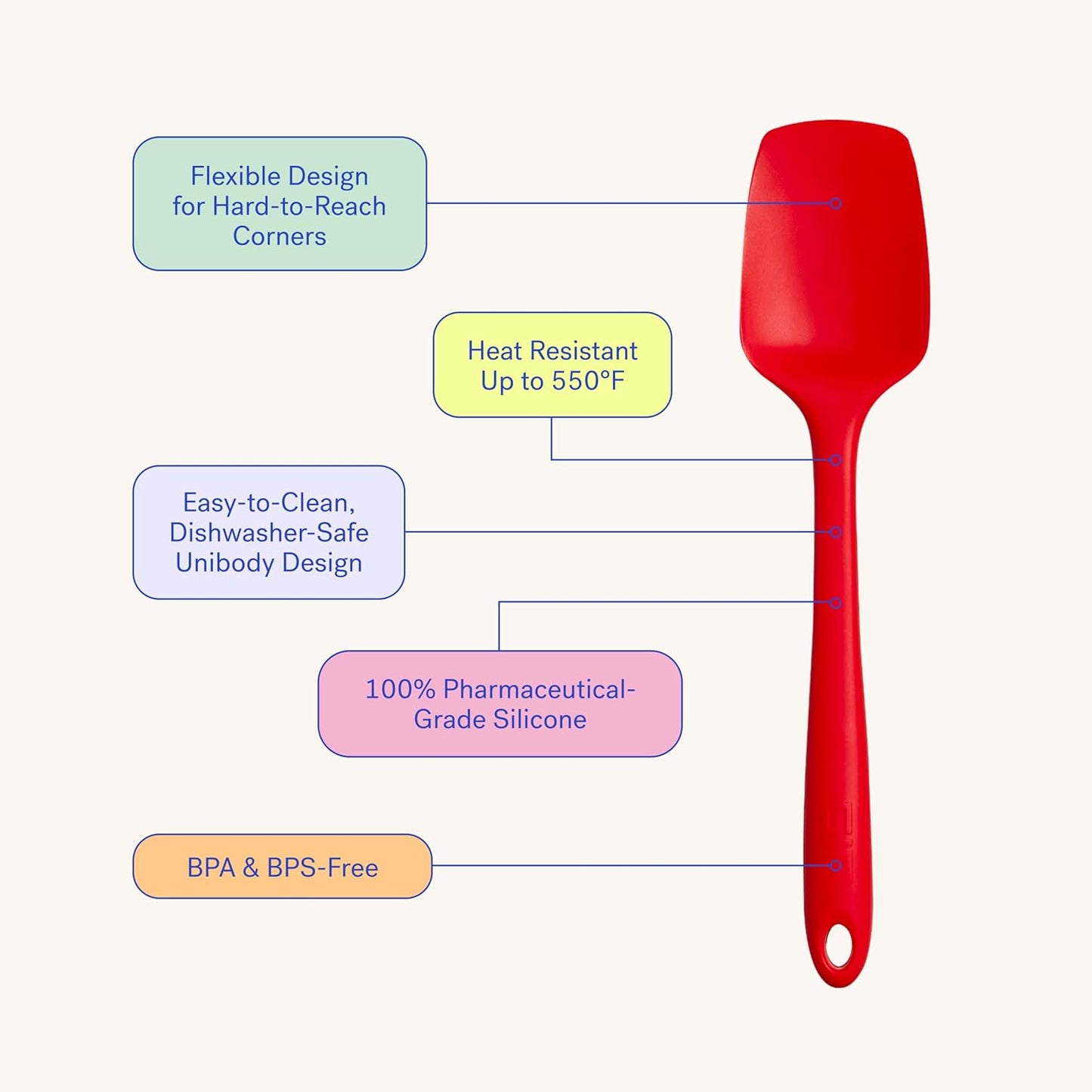 GIR: Get It Right Spoonula Silicone Spatula Scraper - 11-Inch Skinny Slate - Heat-Resistant Seamless Design - Non-Stick Flexible Mixing & Scraping - Long Spoon Spatula for Deep Jars