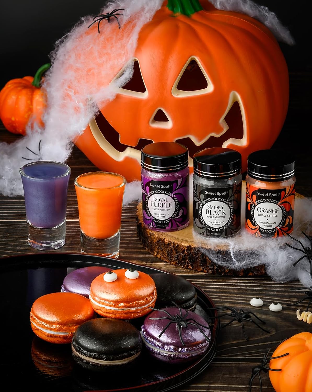 Sweet Spell Edible Glitter (15g) - Shimmer Sparkles for Drinks, Cakes, Cocktails - 100% Edible & Food Grade Glitter, Vegan, Gluten-Free (Orange)