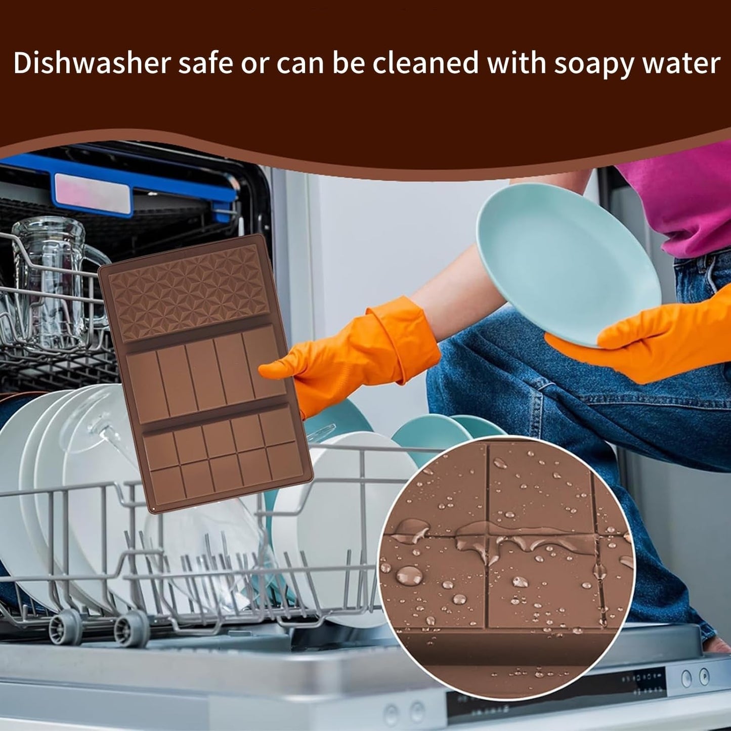 Chocolate Bar Mold, Food Grade Deep Large Silicone Chocolate Molds for Dubai Chocolate Bar Pistachio Chocolate Stuffed Bar Candy Knafeh Kit