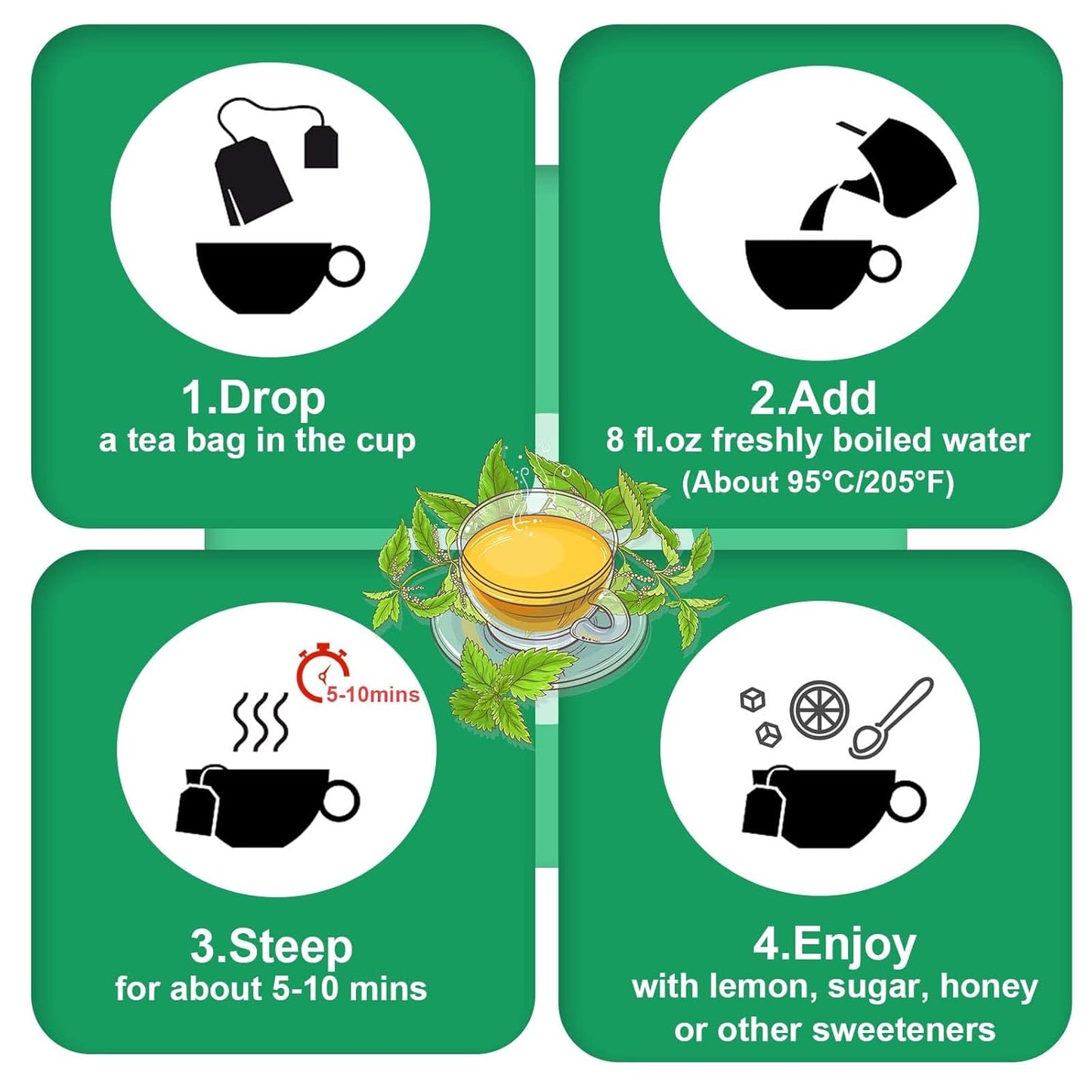 TEARELAE - Nettle Leaf Tea - 1.5g x 50 Counts - Premium Stinging Nettle Tea Bags - Non-GMO - Caffeine-Free