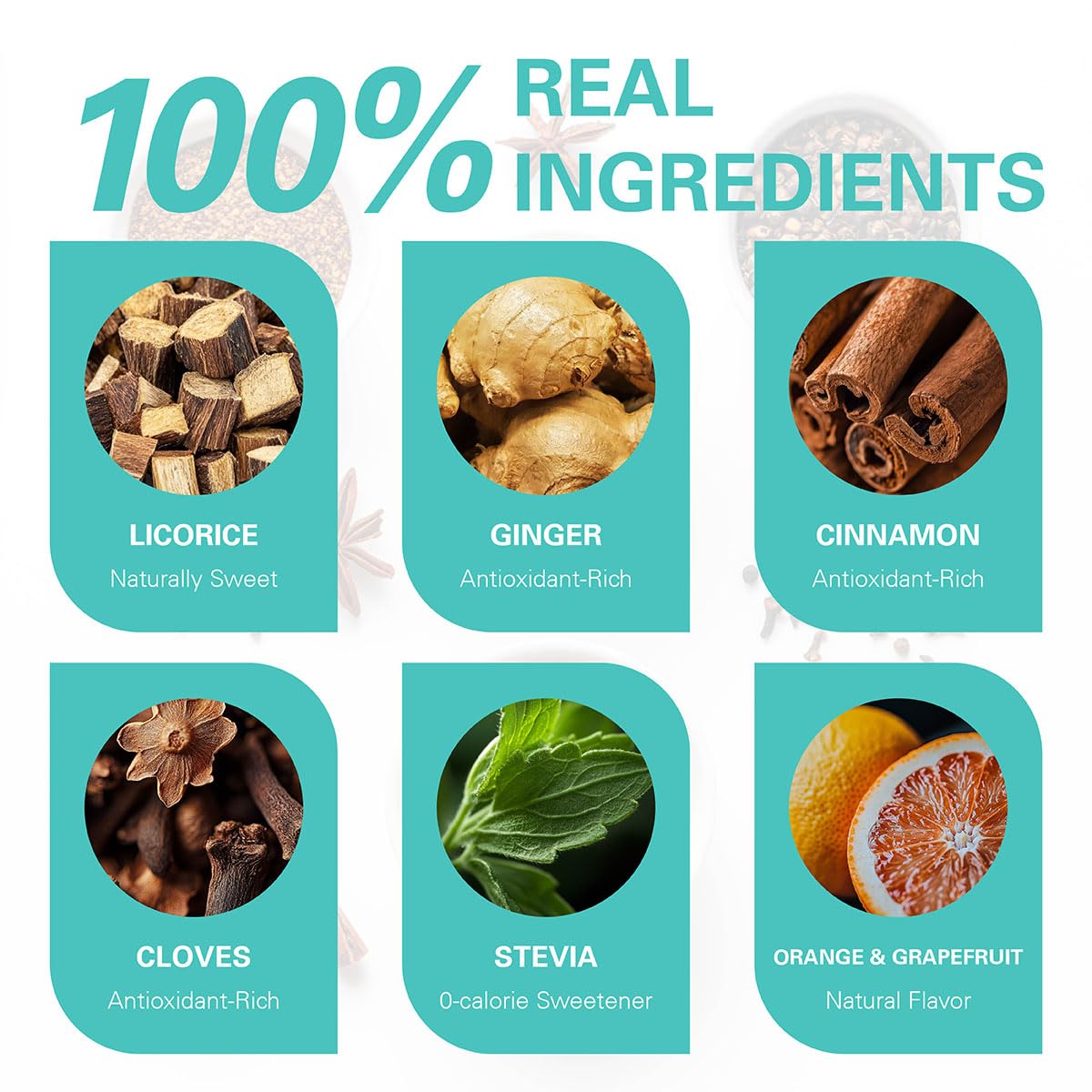 WT WEETEE Licorice Spice Herbal Tea Bags, 2g x 80 Counts, Sweet with Warming Spices Tea Includes Licorice Root, Ginger, Clove, Cinnamon & More, Natural Caffeine-free