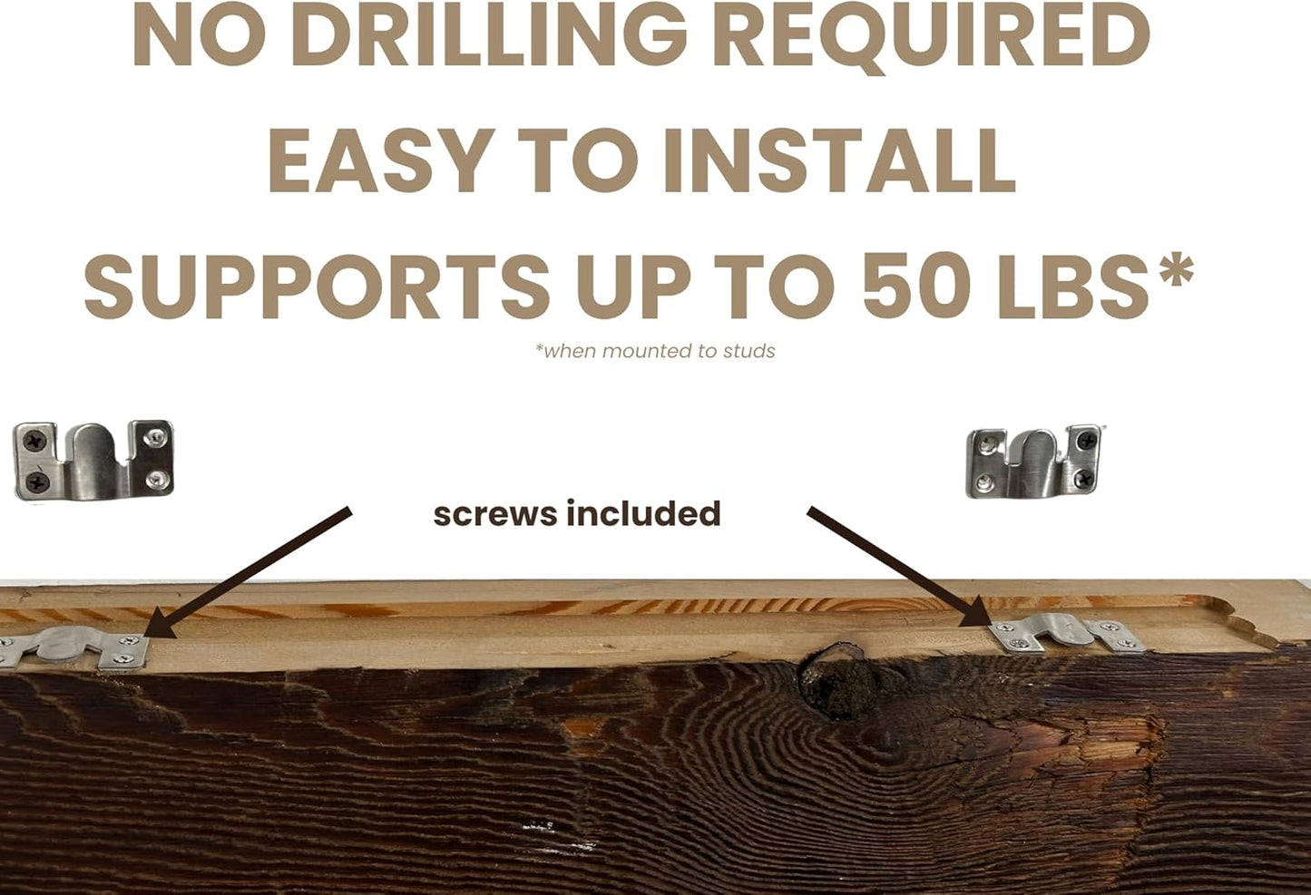 Modern Timber Craft Reclaimed Wood Floating Wall Shelf | Solid Rustic American Barnwood, Floating Shelf Brackets | 2.75" Thickness | 30" L x 7" D, Early American, Planed and Sanded, 3 Pack