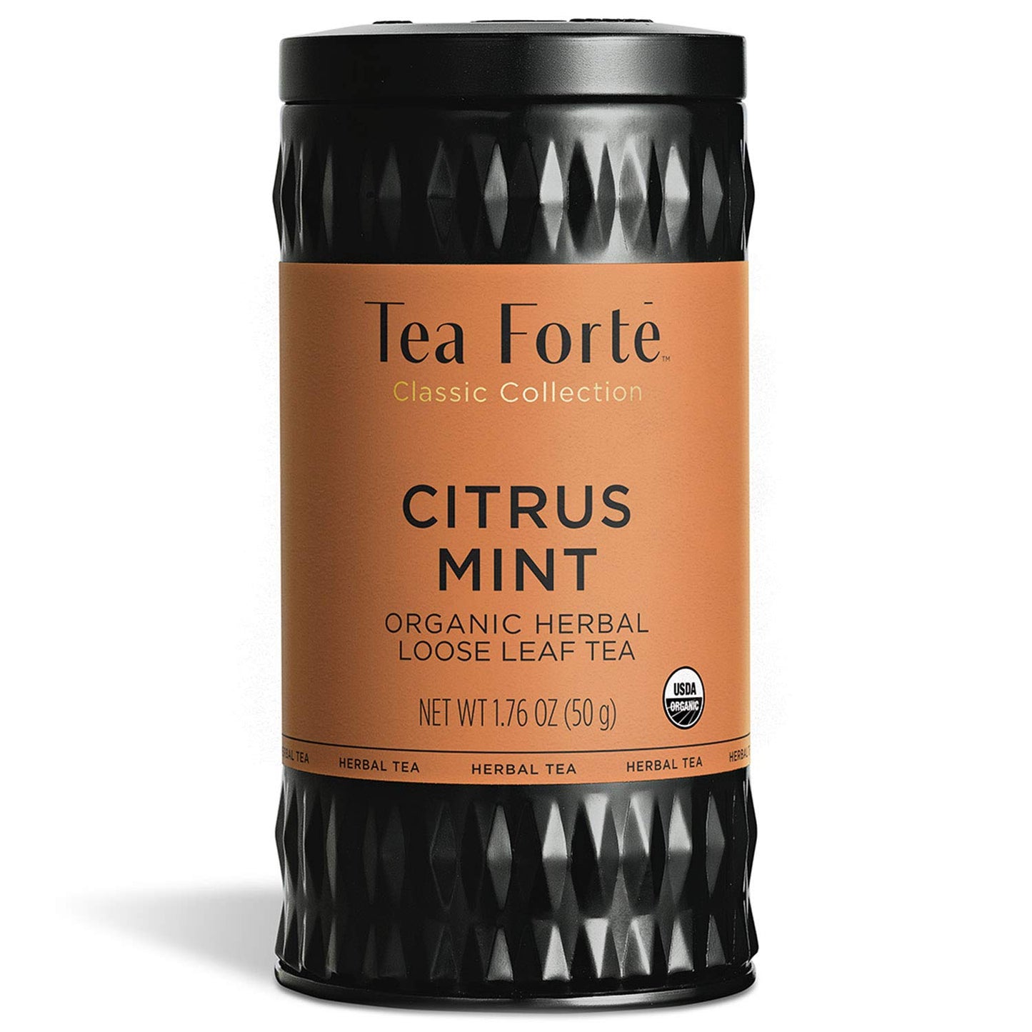 Tea Forte Citrus Mint Premium Organic Loose Leaf Caffeine-Free Herbal Tea Blend Canister, Makes 35-50 Cups