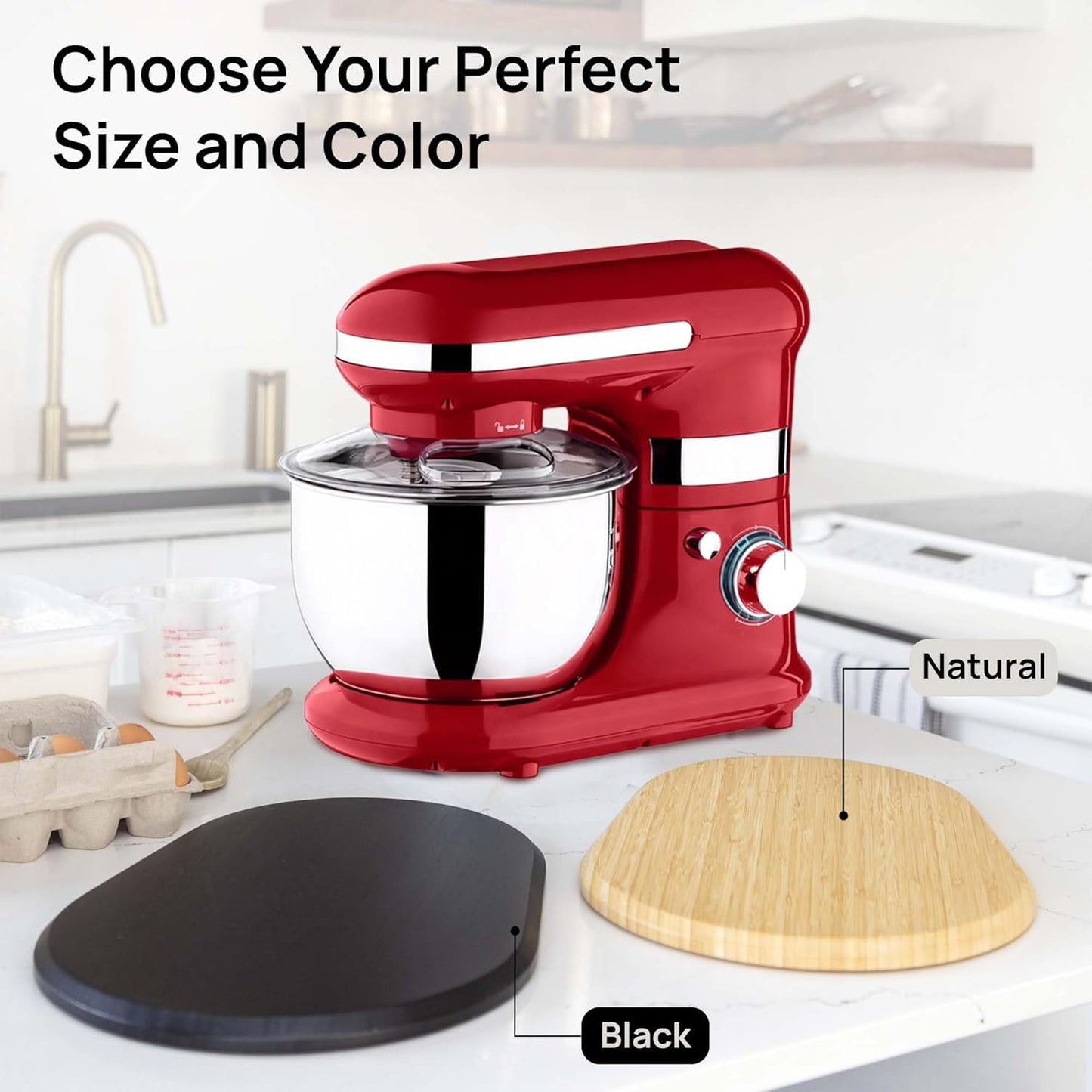 Ibyx Elegant Sliding Tray - Compatible with 5.5 Qt KitchenAid Stand Mixers and Other Heavy Appliances (Black)