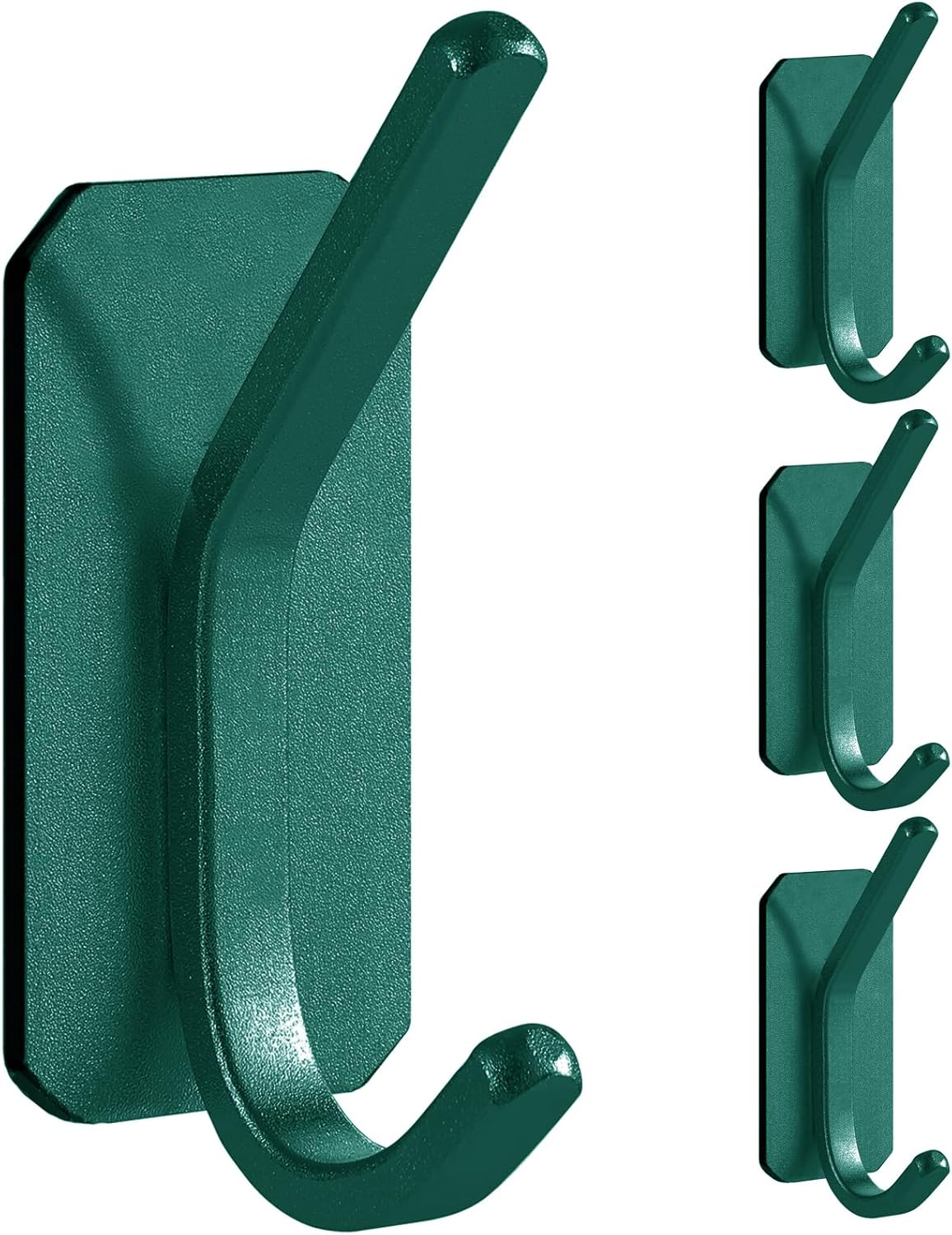 Paoli Heavy Duty Adhesive Wall Hooks (4, Emerald)