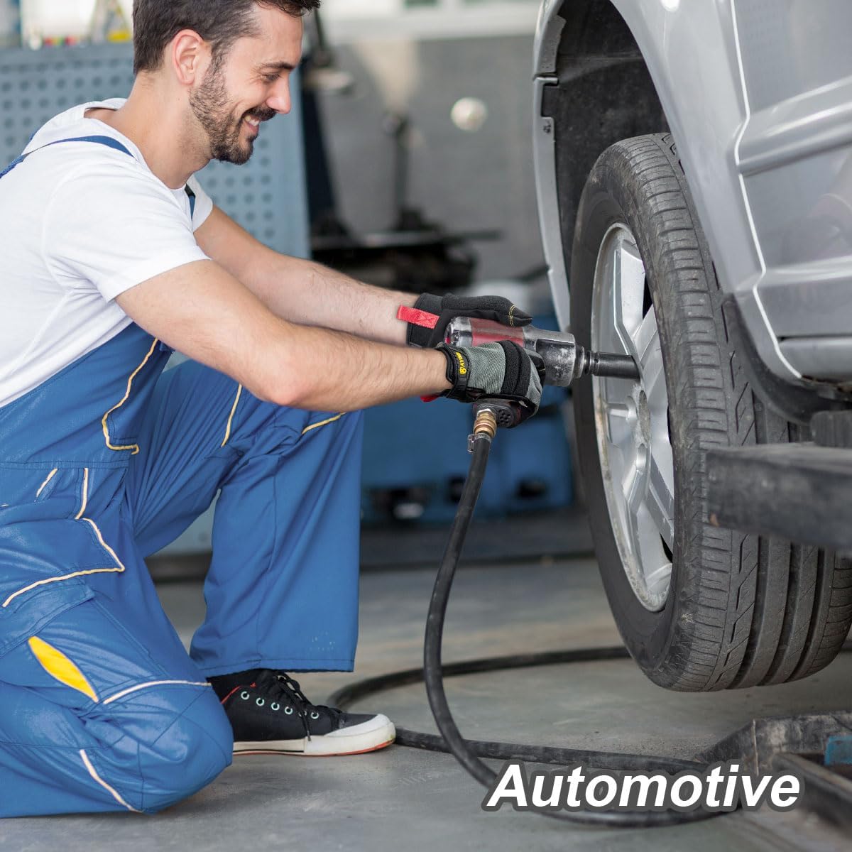 KAYGO Work Gloves For Men, KG125M Mechanic Utility Work Gloves for All Purpose, Excellent Grip, Heavy Duty, Improved Dexterity, Touch Screen,2X-Large