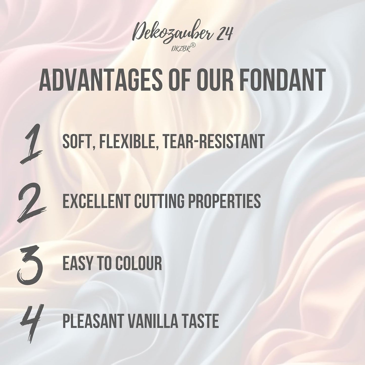Dekozauber24 Fondant Icing Multipack, 5 Colors, 3.5oz (100g) rolling fondant per color, for decorating cakes and cupcakes in Orange, Dark Green, Dark Blue, Yellow and Red (Essentials)