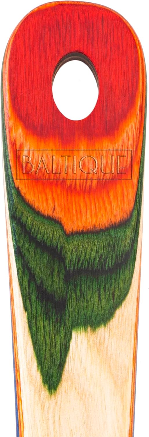 Baltique Marrakesh Collection Wooden Coffee Scoop – Colorful Birch Wood Reusable Scoop for Ground Coffee, Protein Powder & More