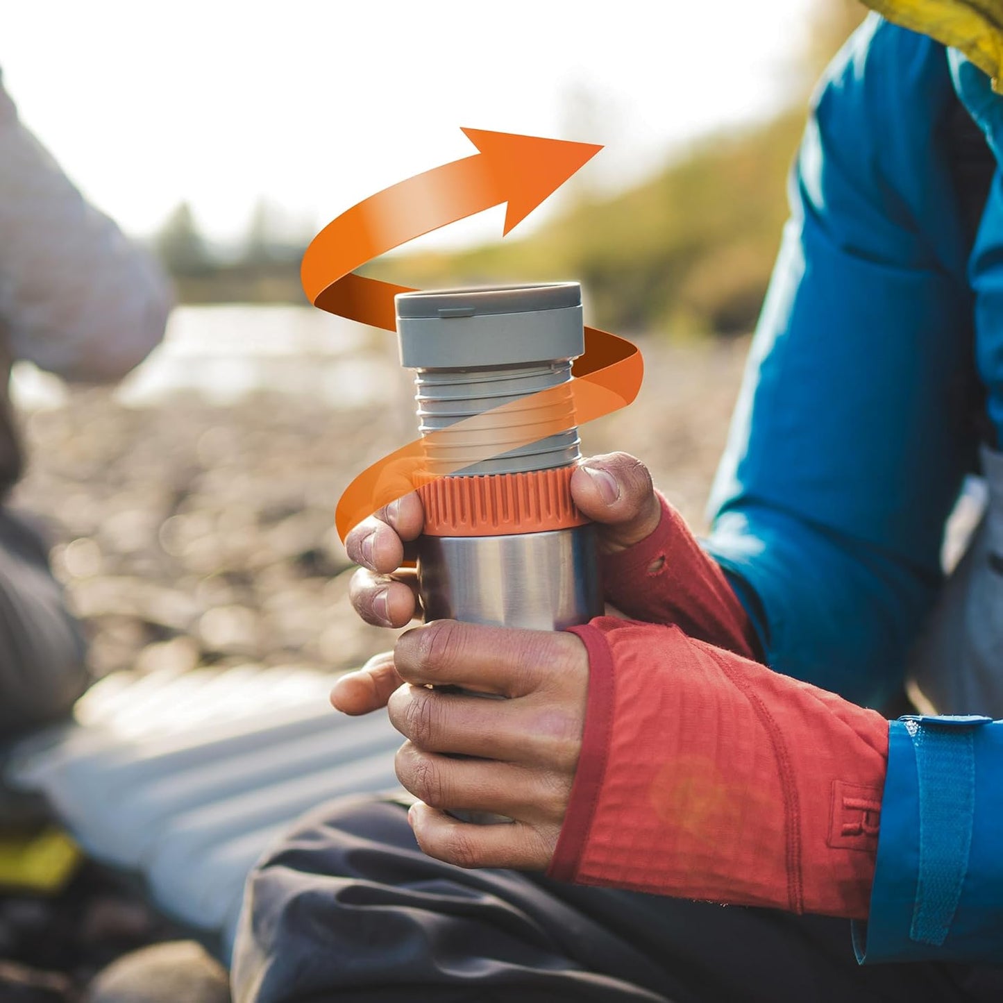 WACACO Pipamoka Portable Coffee Maker, Coffee brewer, All-in-one Vacuum Pressured，Insulated Travel Mug, Hand Powered and Filter Pressure Brewer, Stainless Steel Thermo Cup, 10 fl oz