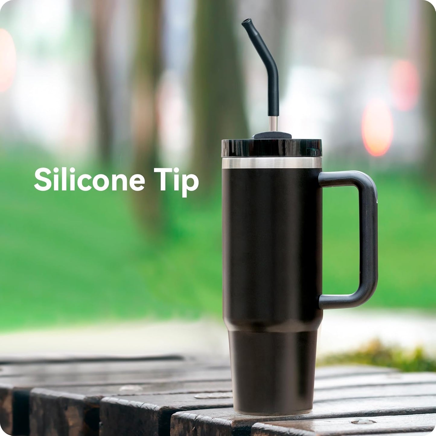 Snowfall Metal Straws for Stanley 40 OZ Tumbler, Long Reusable Stainless Steel Drinking Straws with Silicone Tip for Simple Modern 40 OZ Tumbler (Cream Gray)