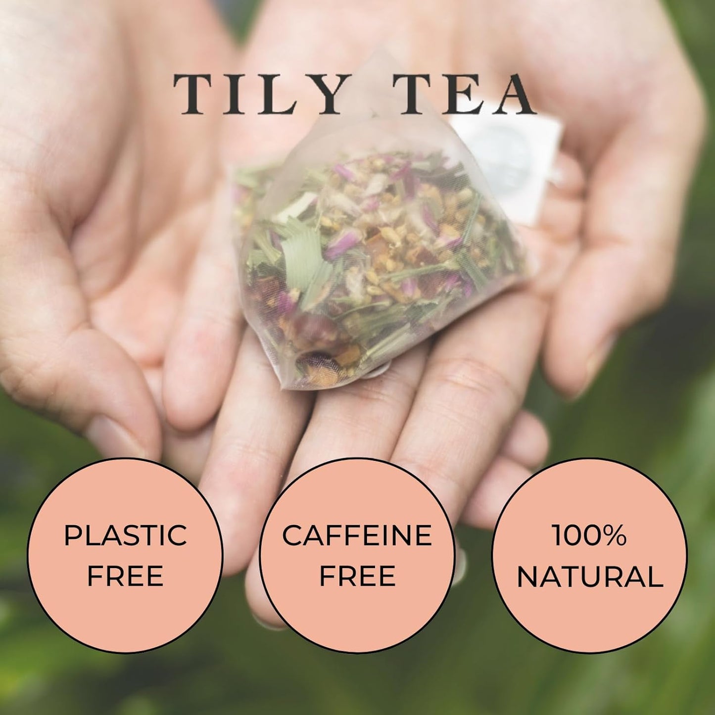 Tily Tea Radiant Glow Herbal Tea - Natural Tea to Support Skin Nourishment - Solomon Seal for A Glowing Complexion - Caffeine Free - 10 Plastic-Free Tea Bags